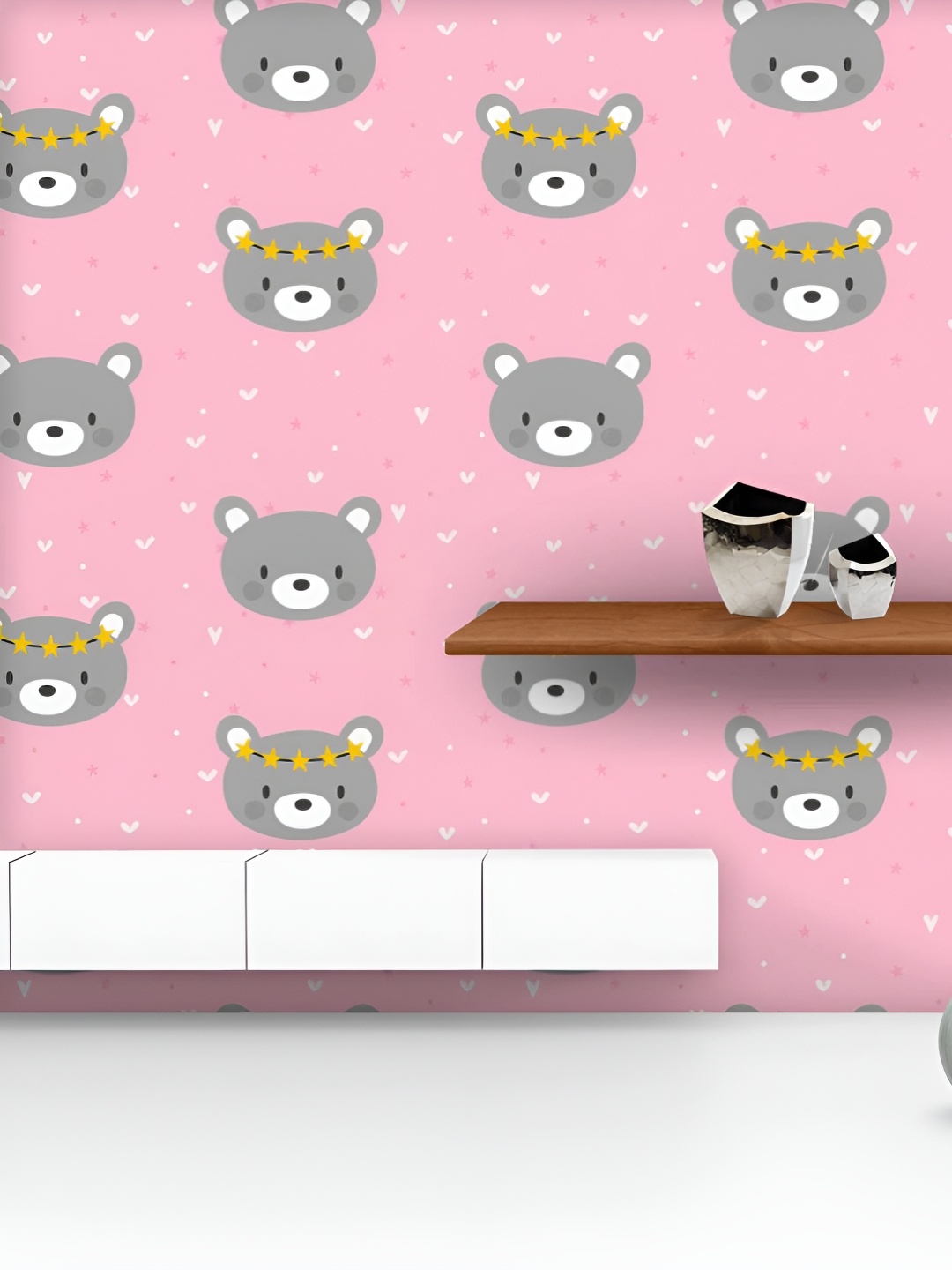 

ArtzFolio Printed UV-Resistant Anti-Bacterial Funny Bears Peel & Stick Wallpaper, Multi