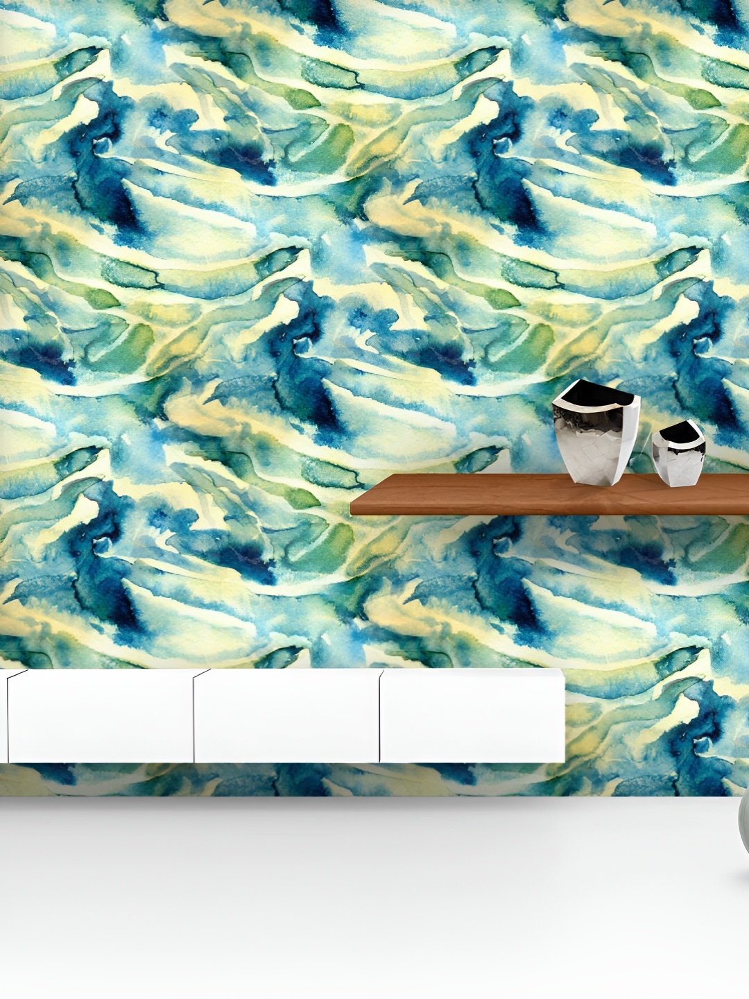 

ArtzFolio Printed UV-Resistant Anti-Bacterial Watercolor Spots Peel & Stick Wallpaper, Multi