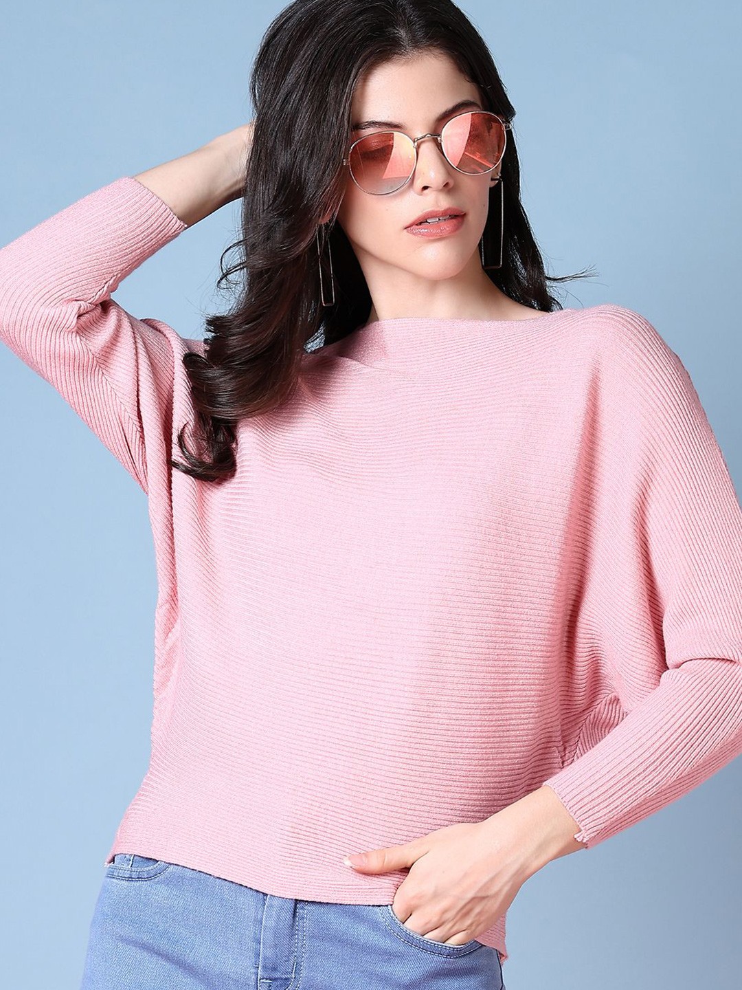 

V-Mart Women Cotton Long Sleeves Pullover, Pink