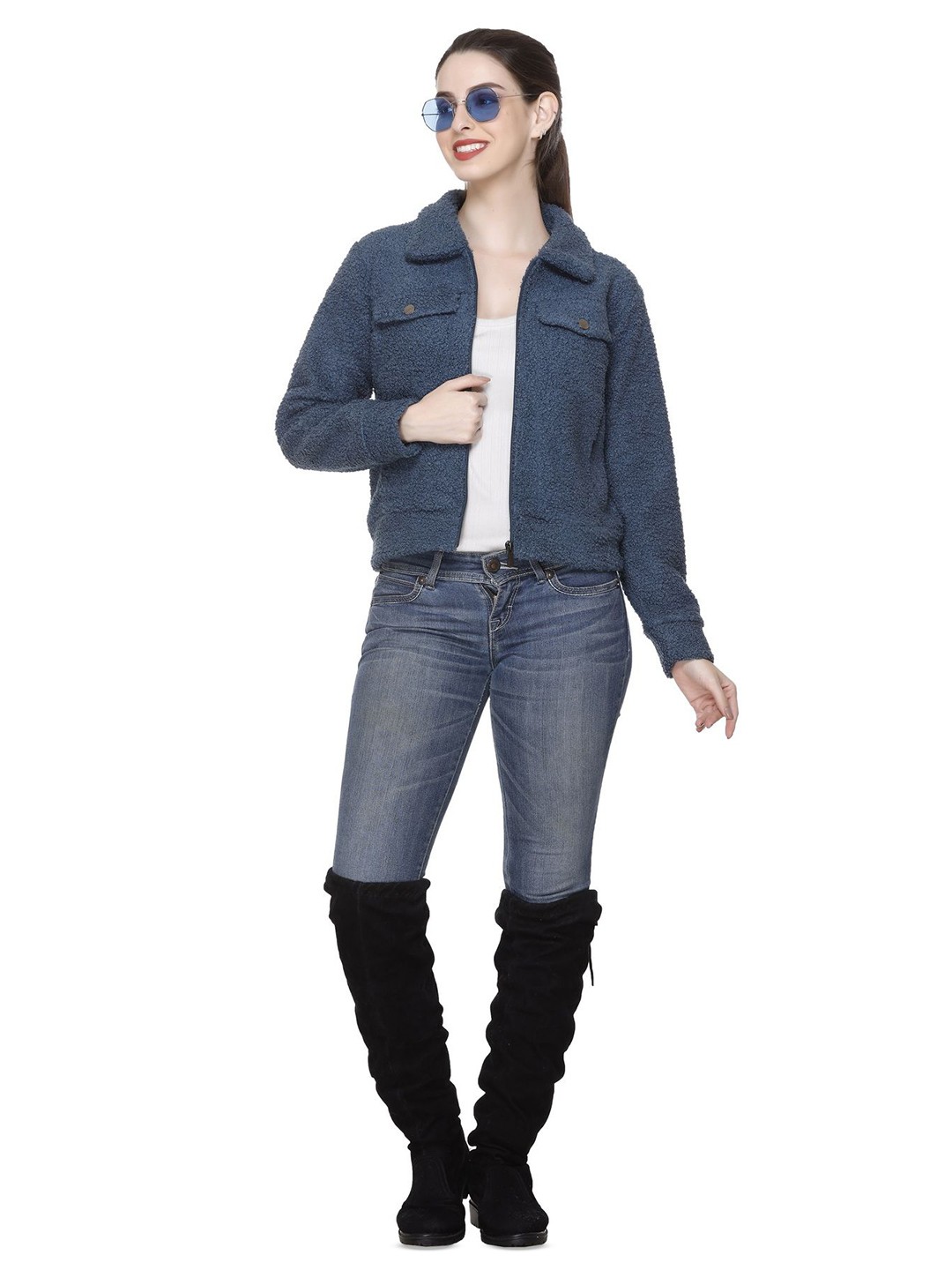 

Rozella Women Hooded Sweatshirt, Teal