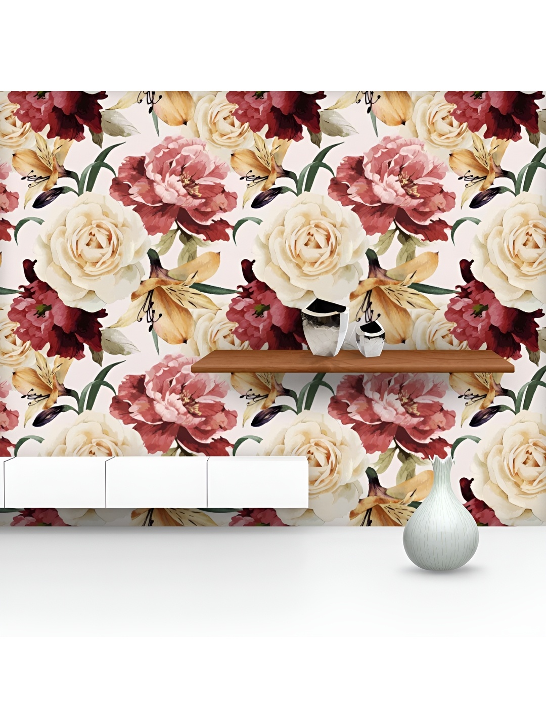 

ArtzFolio Printed UV-Resistant Anti-Bacterial Roses Peel & Stick Wallpaper, Multi