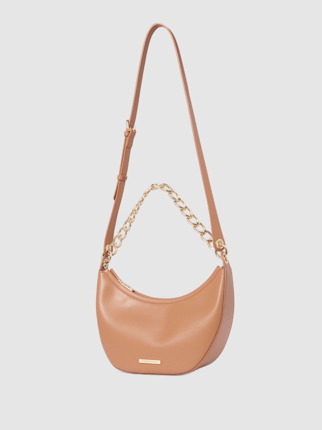 

Forever New PU Half Moon Handheld Bag with Tasselled, Beige