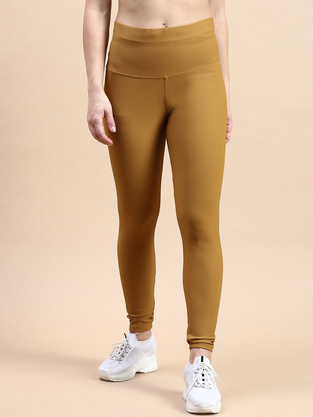 

VOXATI Stretchable Women Ankle Length Gym Tights, Mustard