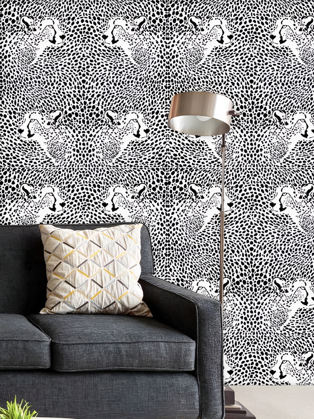 

ArtzFolio Printed UV-Resistant Anti-Bacterial Cheetah Peel & Stick Wallpaper, Multi