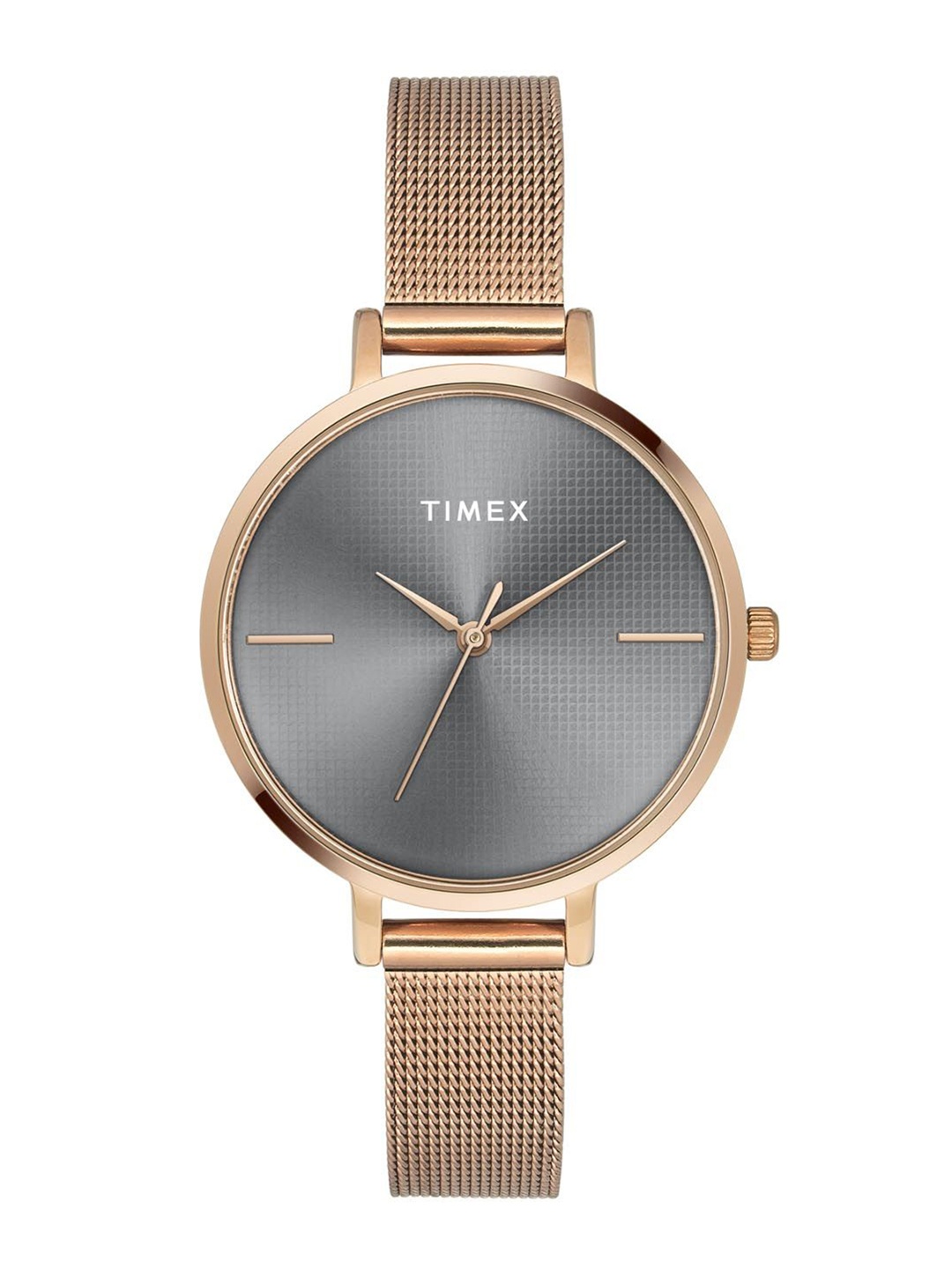 

Timex Women Brass Embellished Dial & Stainless Steel Straps Analogue Watch TWEL155SMU05, Grey