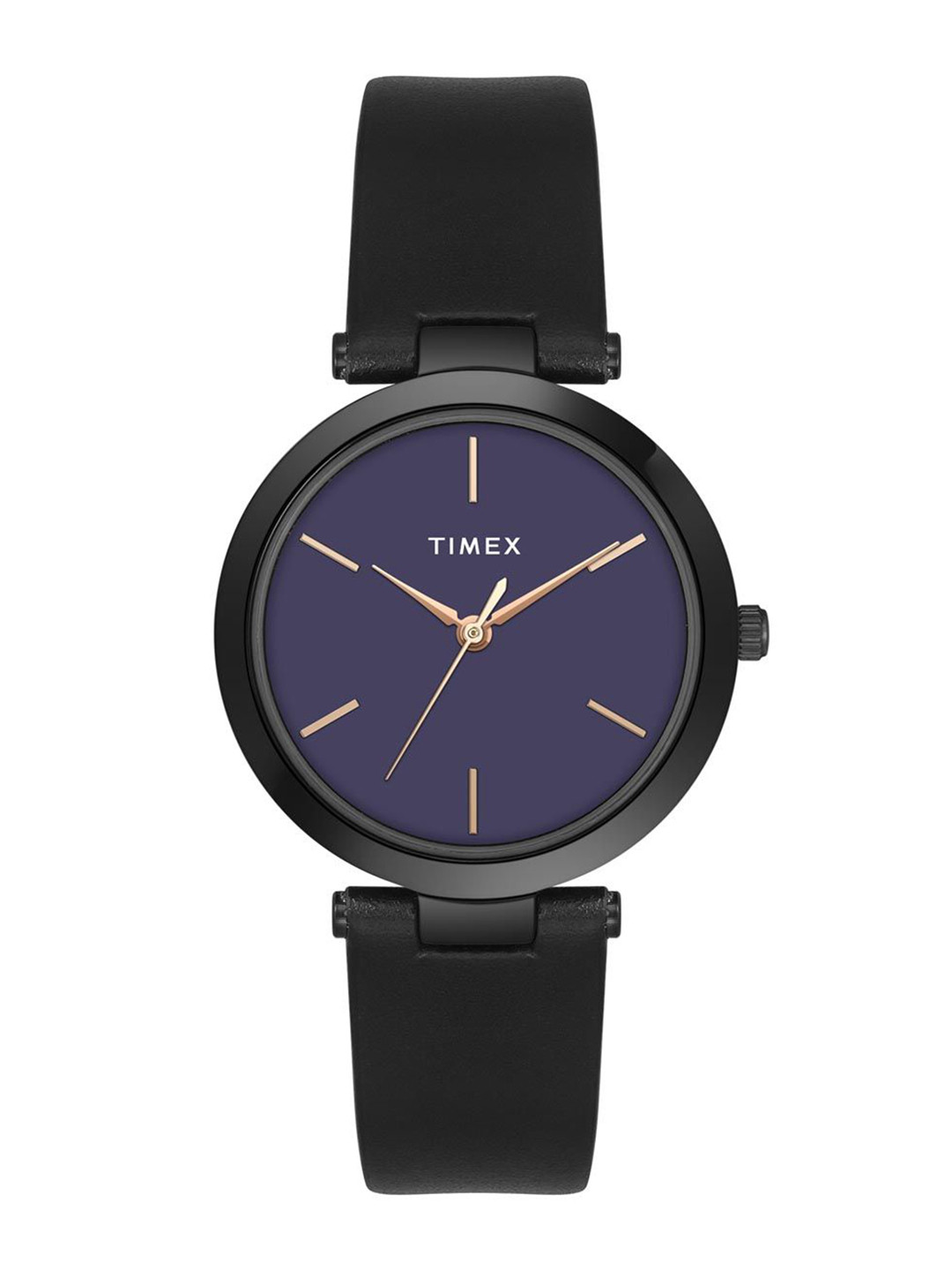 

Timex Women Brass Dial & Leather Straps Analogue Watch TWEL118SMU02, Purple