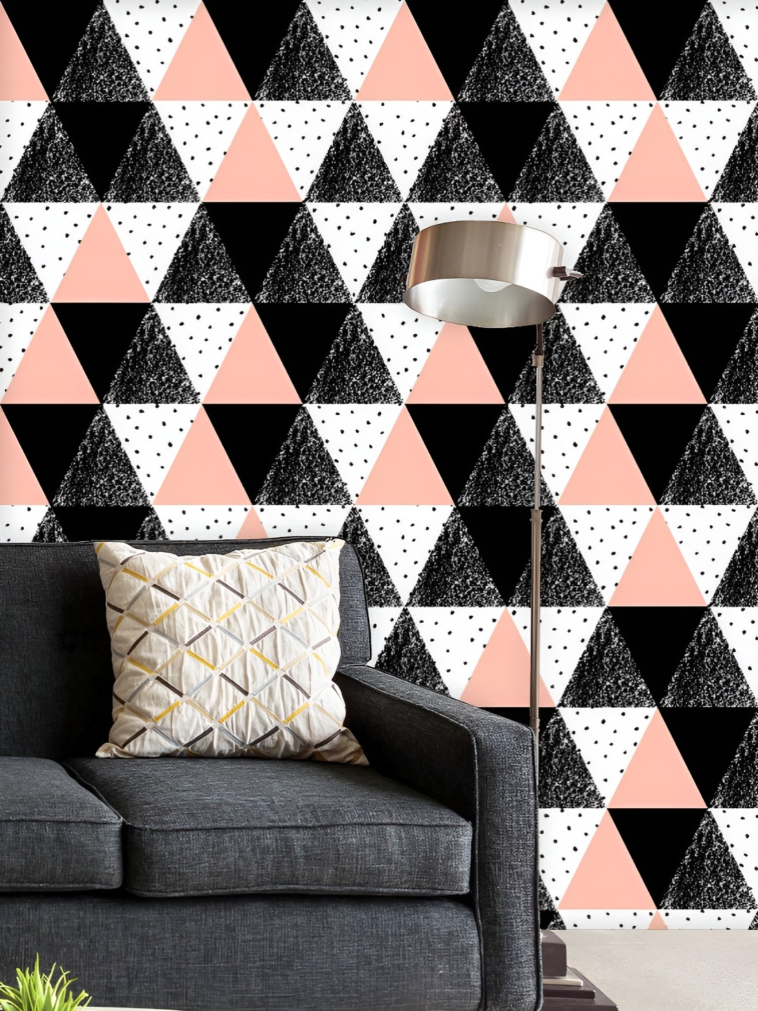 

ArtzFolio Printed UV-Resistant Anti-Bacterial Abstract Geometric Pattern Peel & Stick Wallpaper, Multi