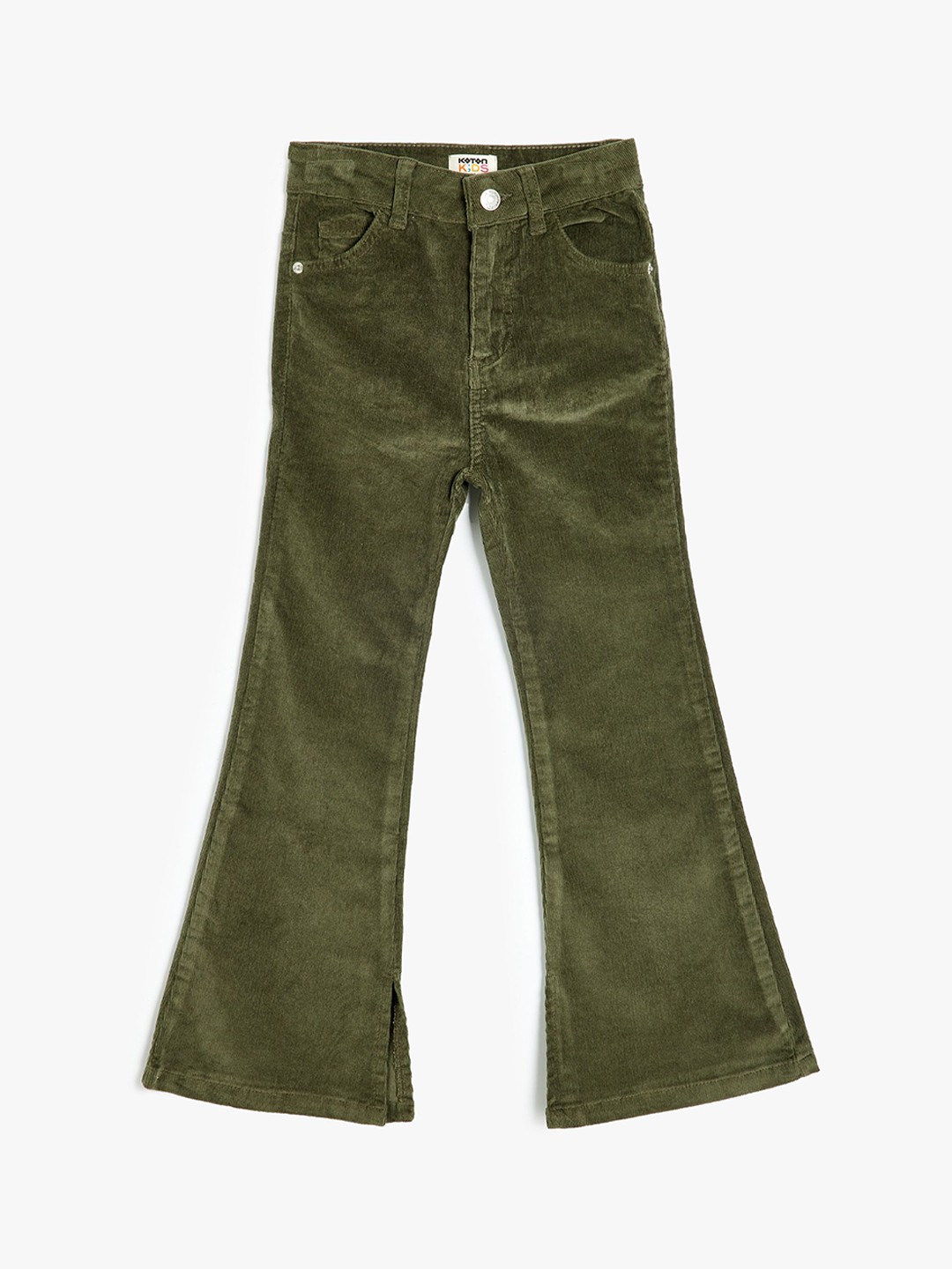

Koton Girls Mid-Rise Regular Trousers, Khaki
