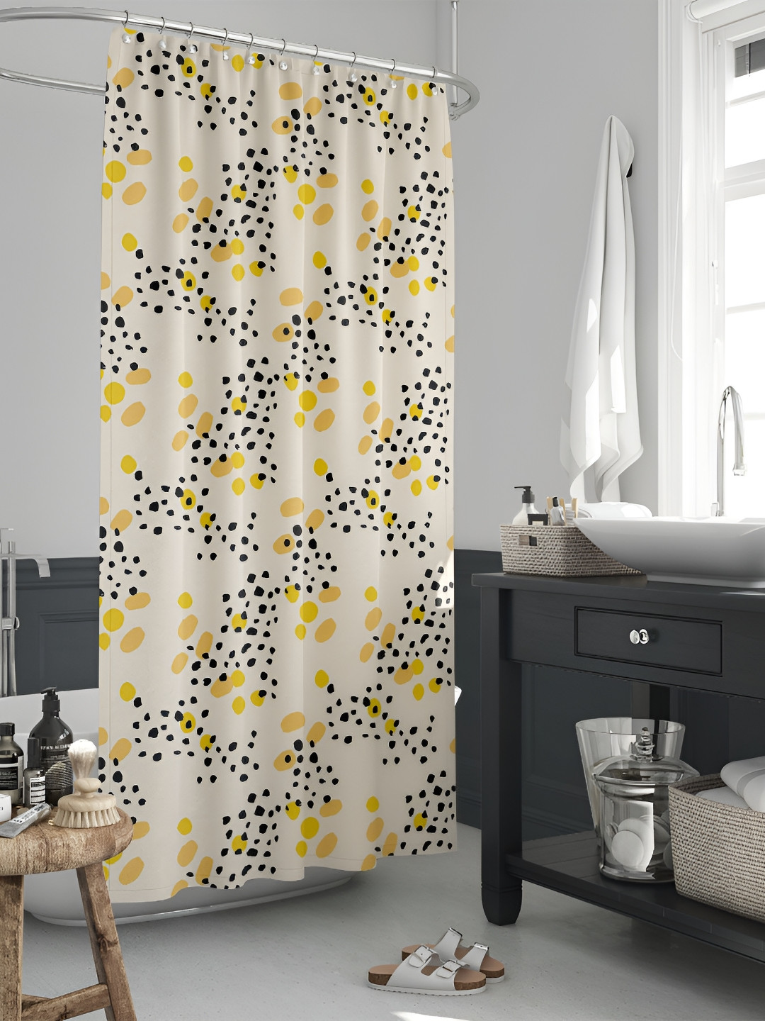 

ArtzFolio Single Piece Waterproof Polyester Shower Curtain, Multi