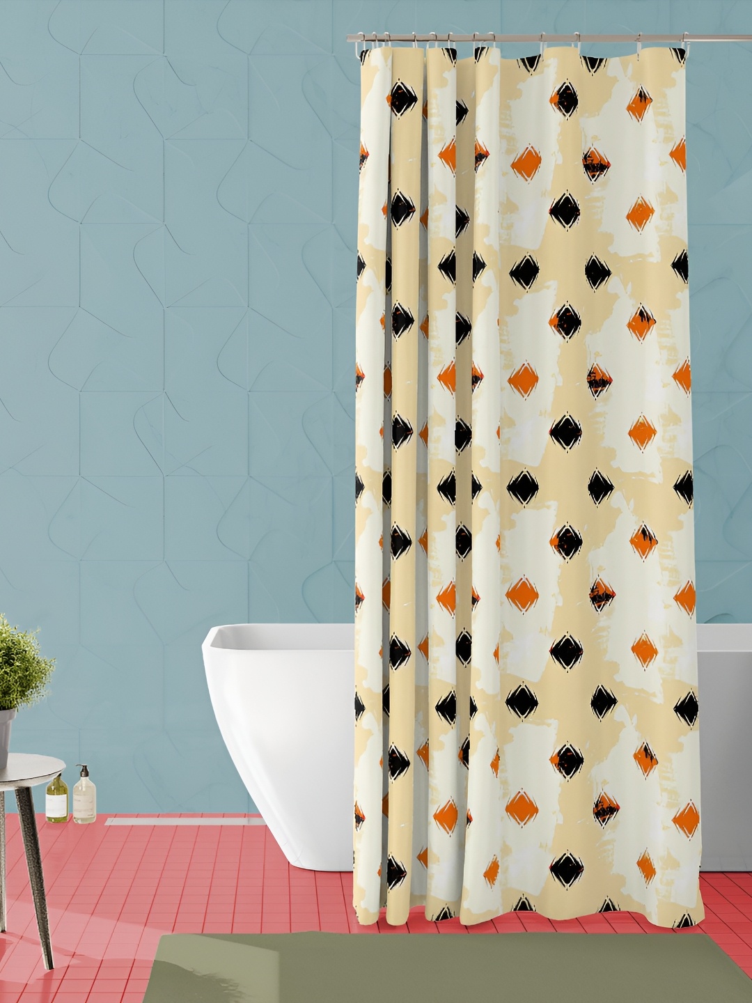 

ArtzFolio Single Piece Waterproof Polyester Shower Curtain, Multi