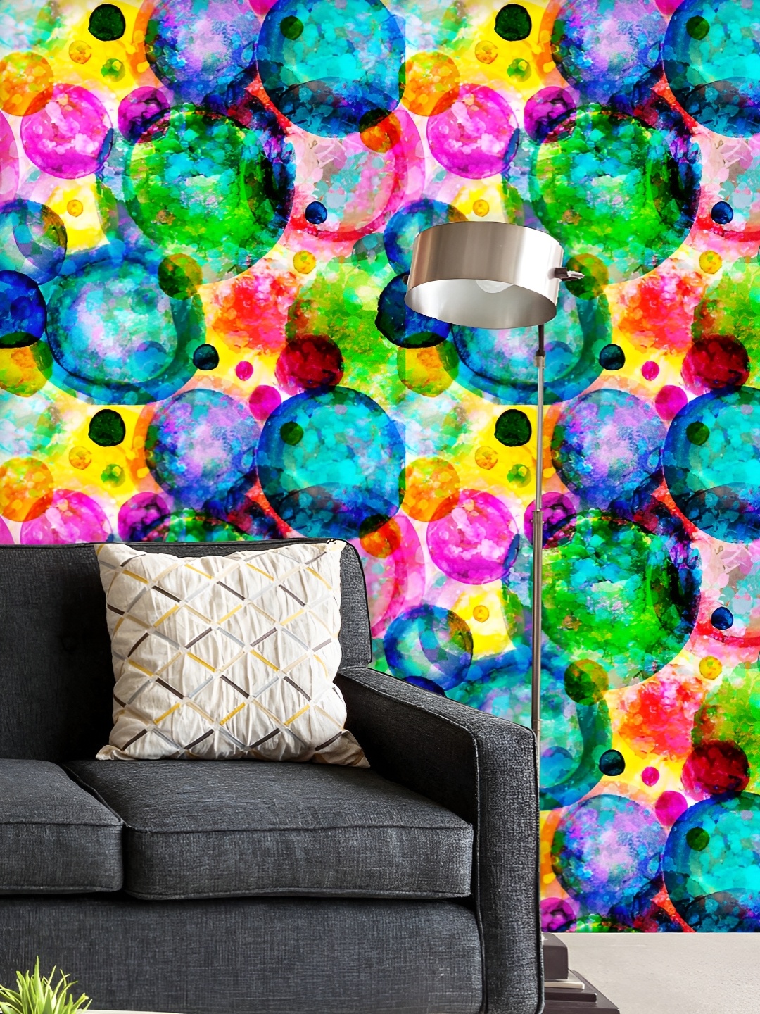 

ArtzFolio Printed UV-Resistant Anti-Bacterial Abstract Pattern Peel & Stick Wallpaper, Multi