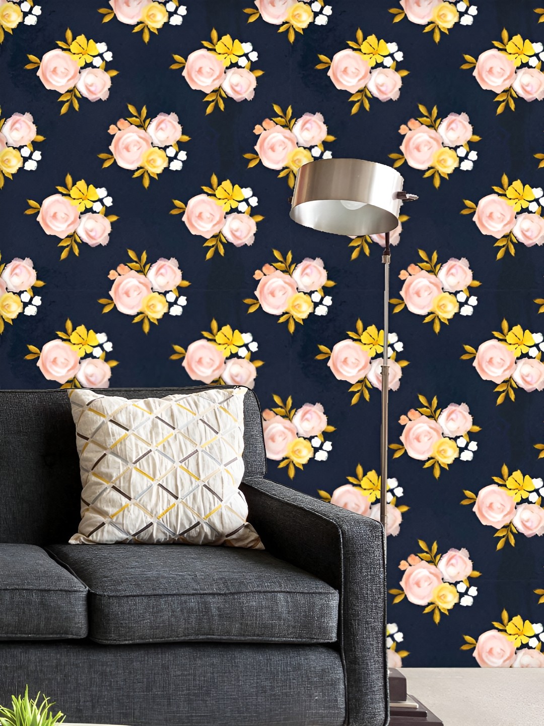 

ArtzFolio Printed UV-Resistant Anti-Bacterial Floral Pattern Peel & Stick Wallpaper, Multi