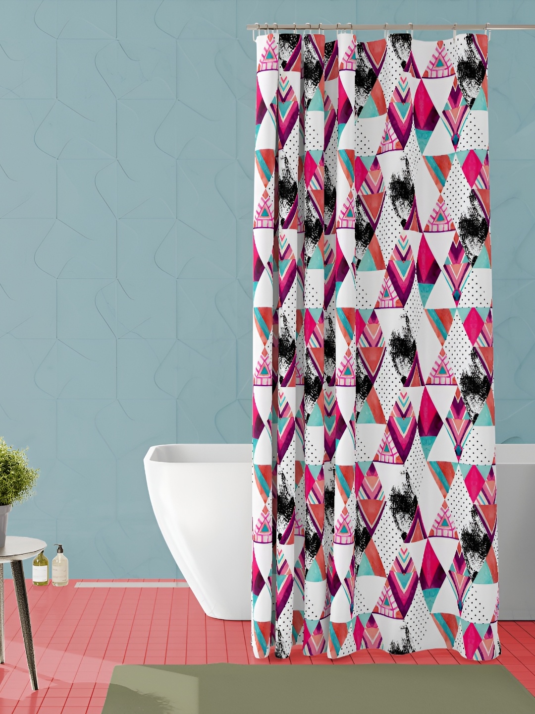 

ArtzFolio Single Piece Waterproof Polyester Shower Curtain, Multi