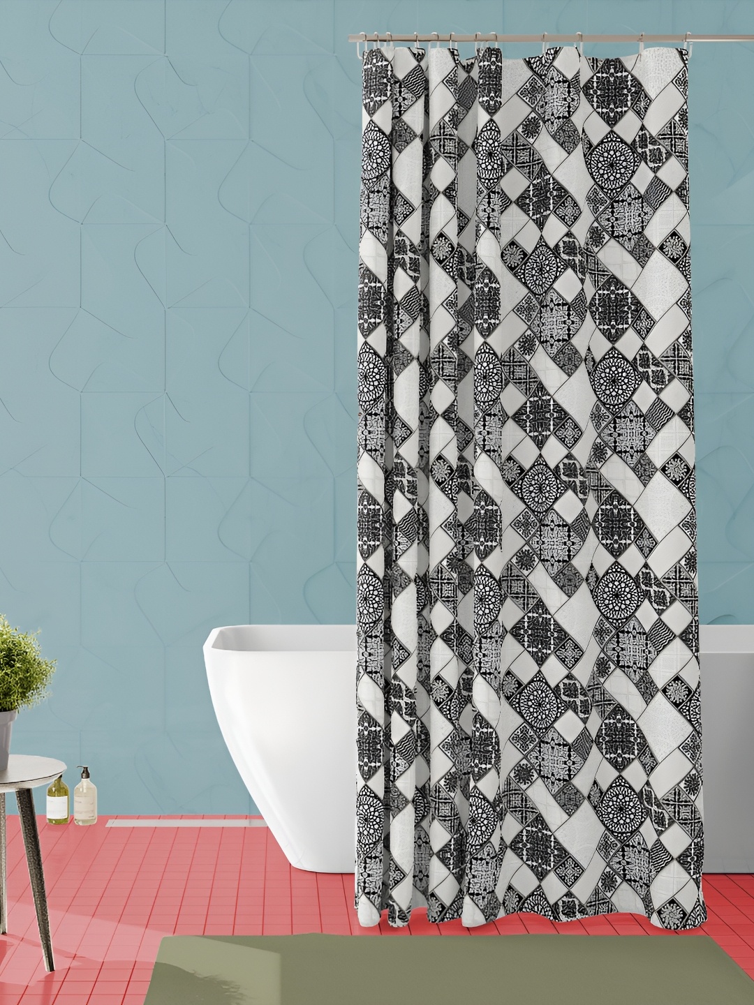 

ArtzFolio Single Piece Waterproof Polyester Shower Curtain, Multi