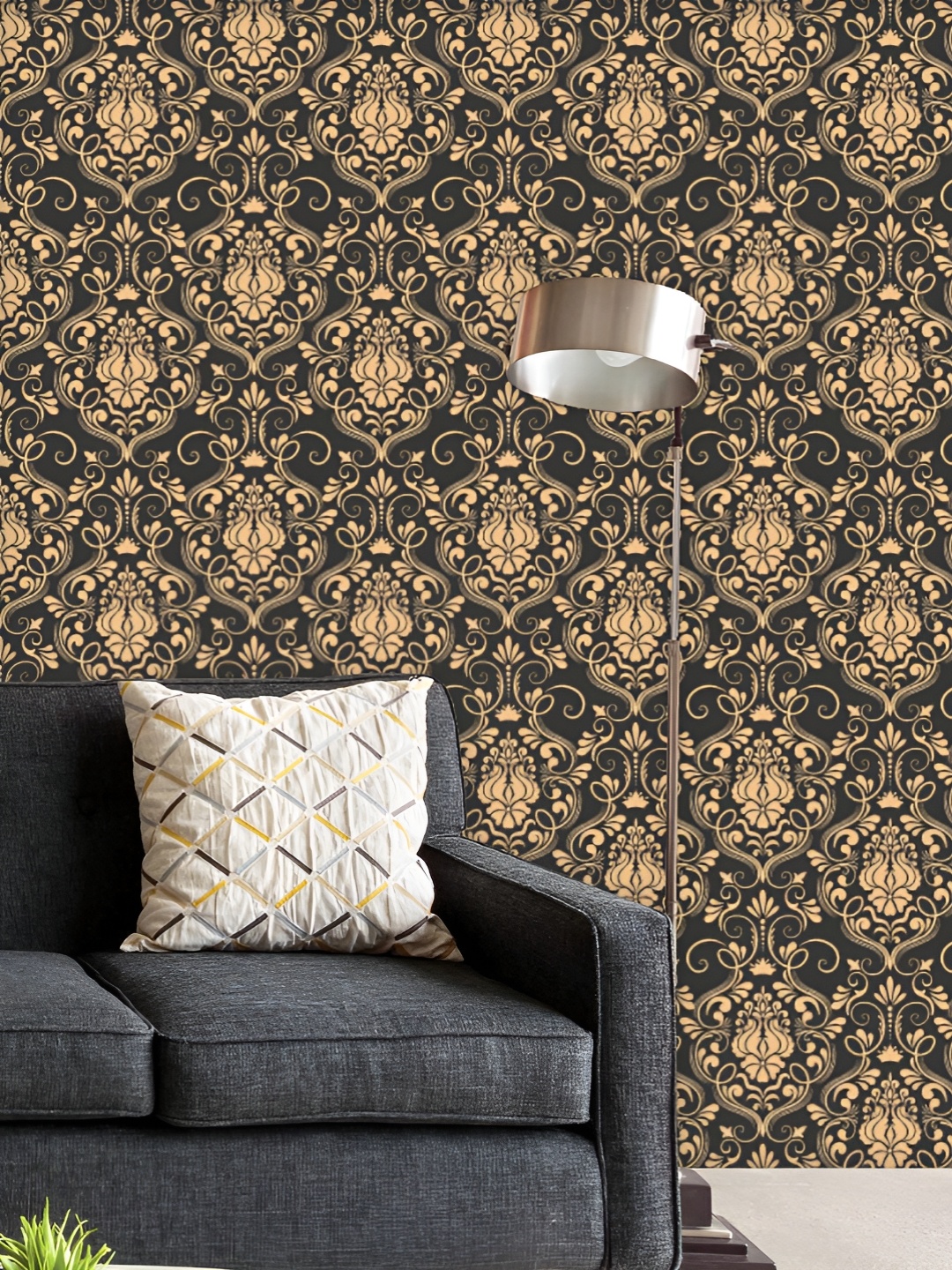 

ArtzFolio Printed UV-Resistant Anti-Bacterial Elegant Damask Peel & Stick Wallpaper, Multi