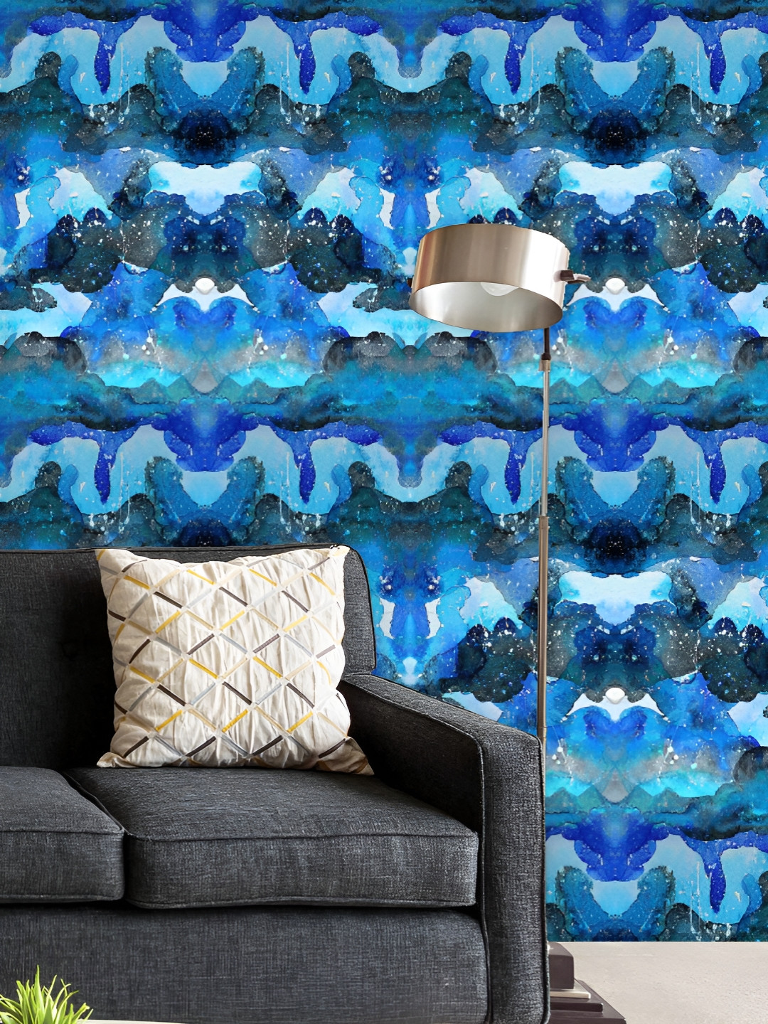 

ArtzFolio Printed UV-Resistant Anti-Bacterial Modern Abstract Art Peel & Stick Wallpaper, Multi
