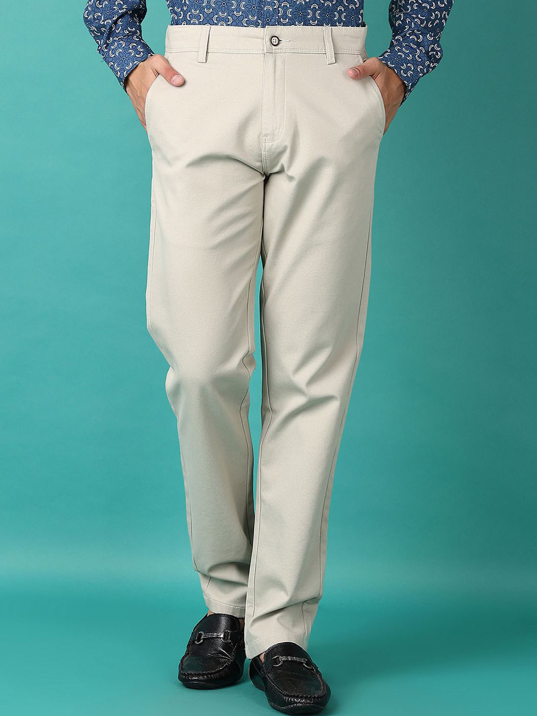 

V-Mart Men Mid-Rise Trousers, Grey