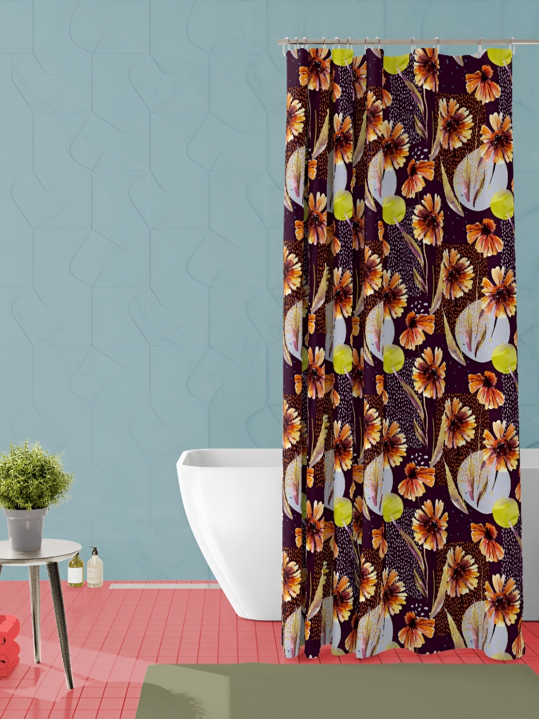 

ArtzFolio Brown printed Waterproof Shower Curtain