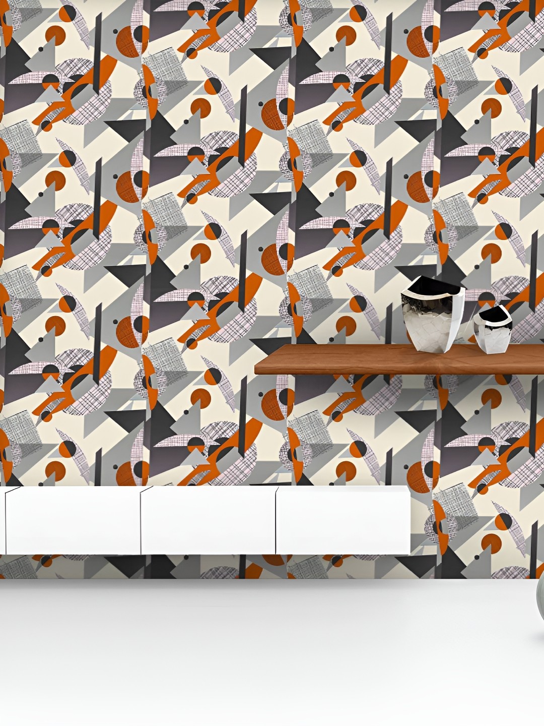 

ArtzFolio Printed UV-Resistant Anti-Bacterial Geometric Abstract Peel & Stick Wallpaper, Multi