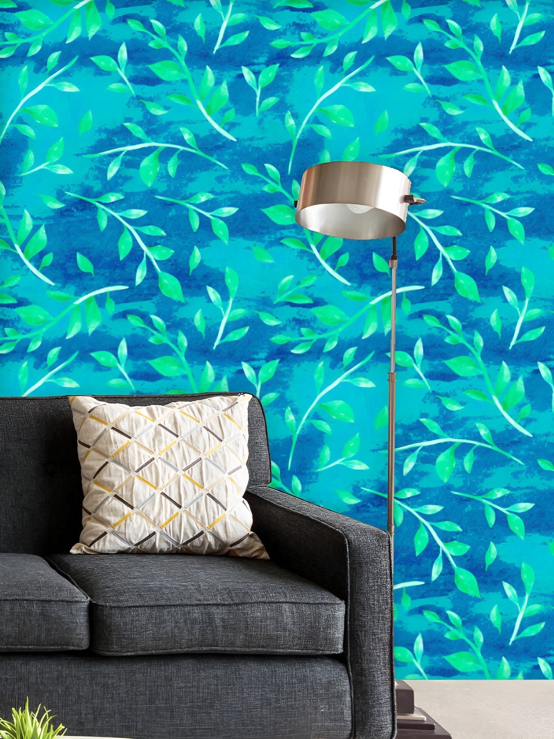 

ArtzFolio Printed UV-Resistant Anti-Bacterial Botanical Leaves Peel & Stick Wallpaper, Multi