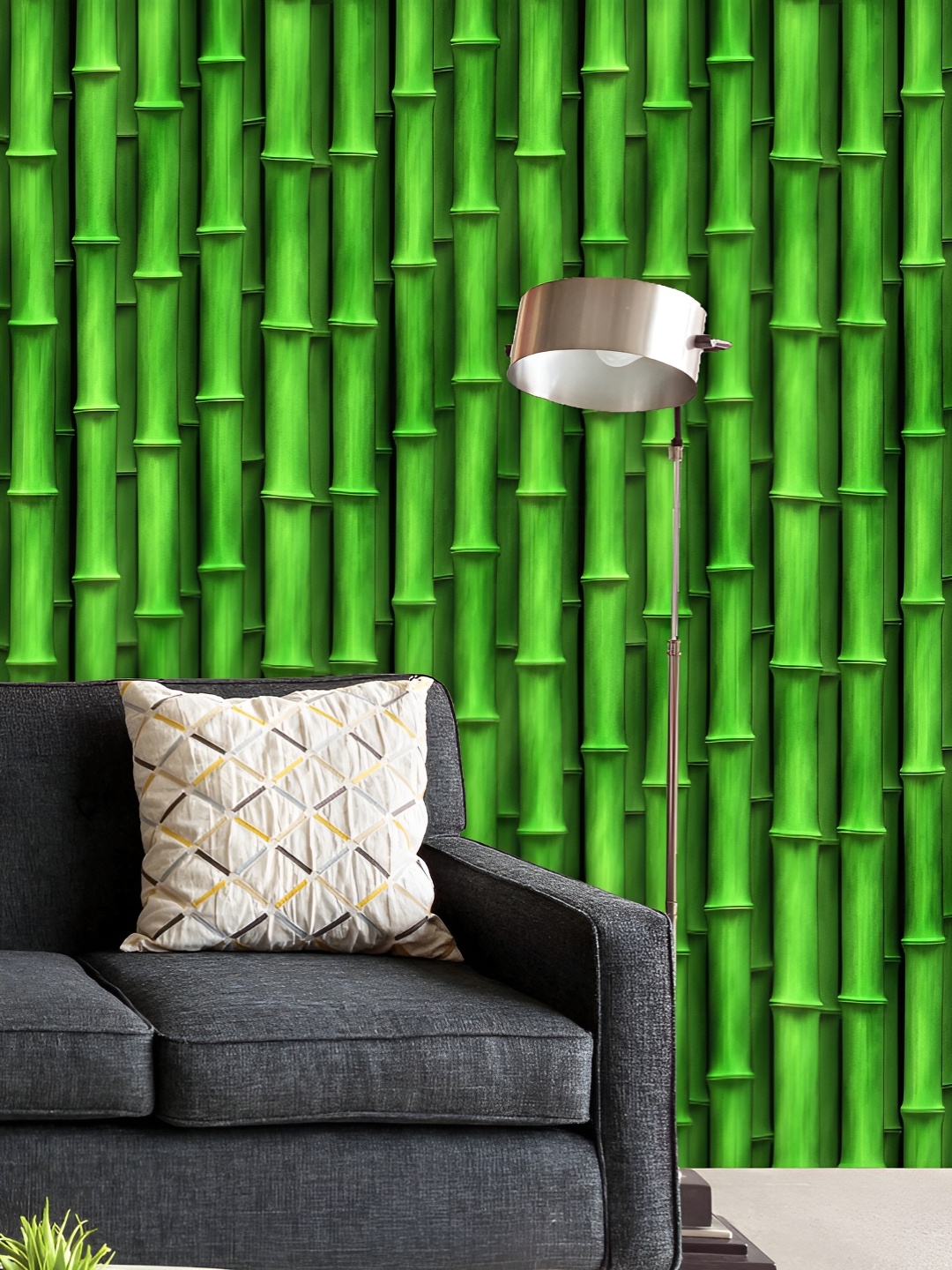 

ArtzFolio Printed UV-Resistant Anti-Bacterial Bamboo Shoot Plant Peel & Stick Wallpaper, Multi