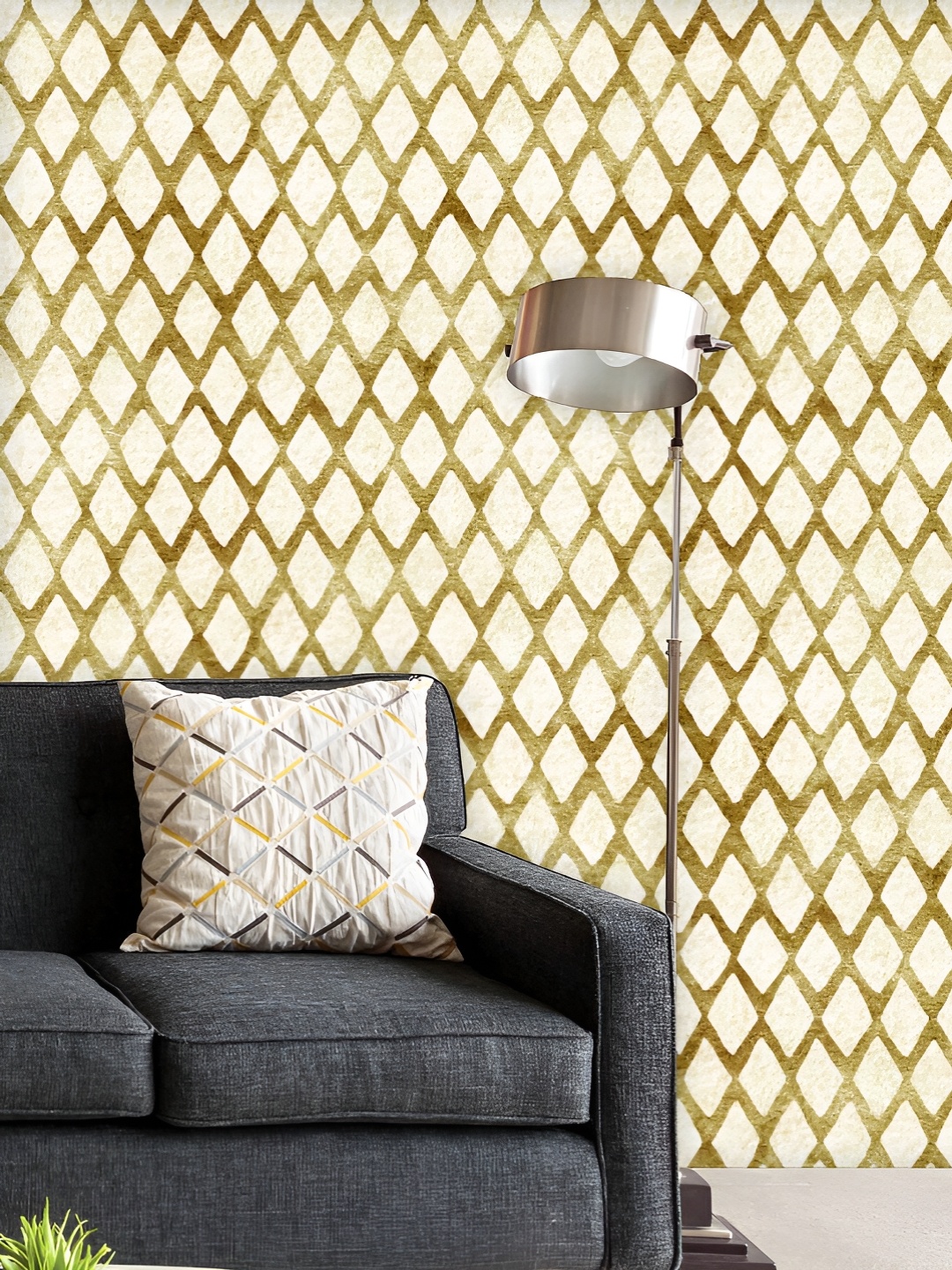 

ArtzFolio Printed UV-Resistant Anti-Bacterial Golden Harlequin Peel & Stick Wallpaper, Multi