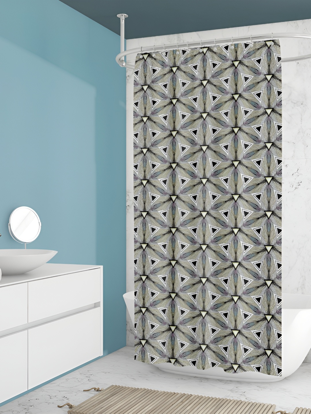 

ArtzFolio Single Piece Waterproof Polyester Shower Curtain, Multi