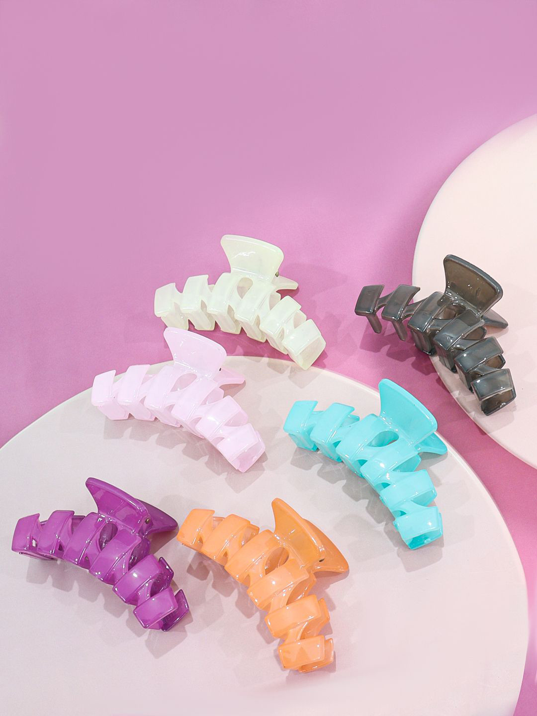

FIMBUL Women Set of 6 Claw Clip, White