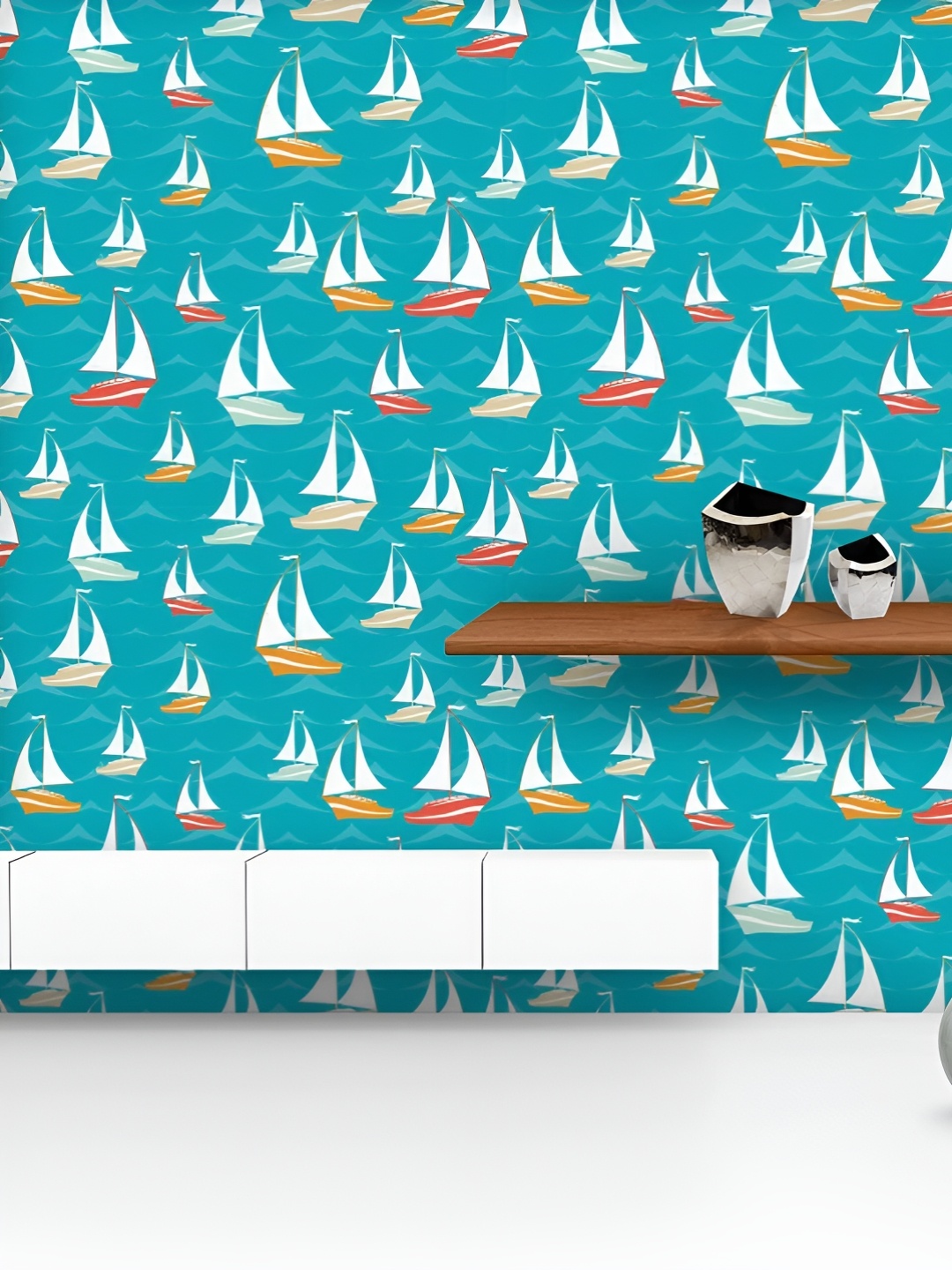 

ArtzFolio Printed UV-Resistant Anti-Bacterial YachtPeel & Stick Wallpaper, Multi