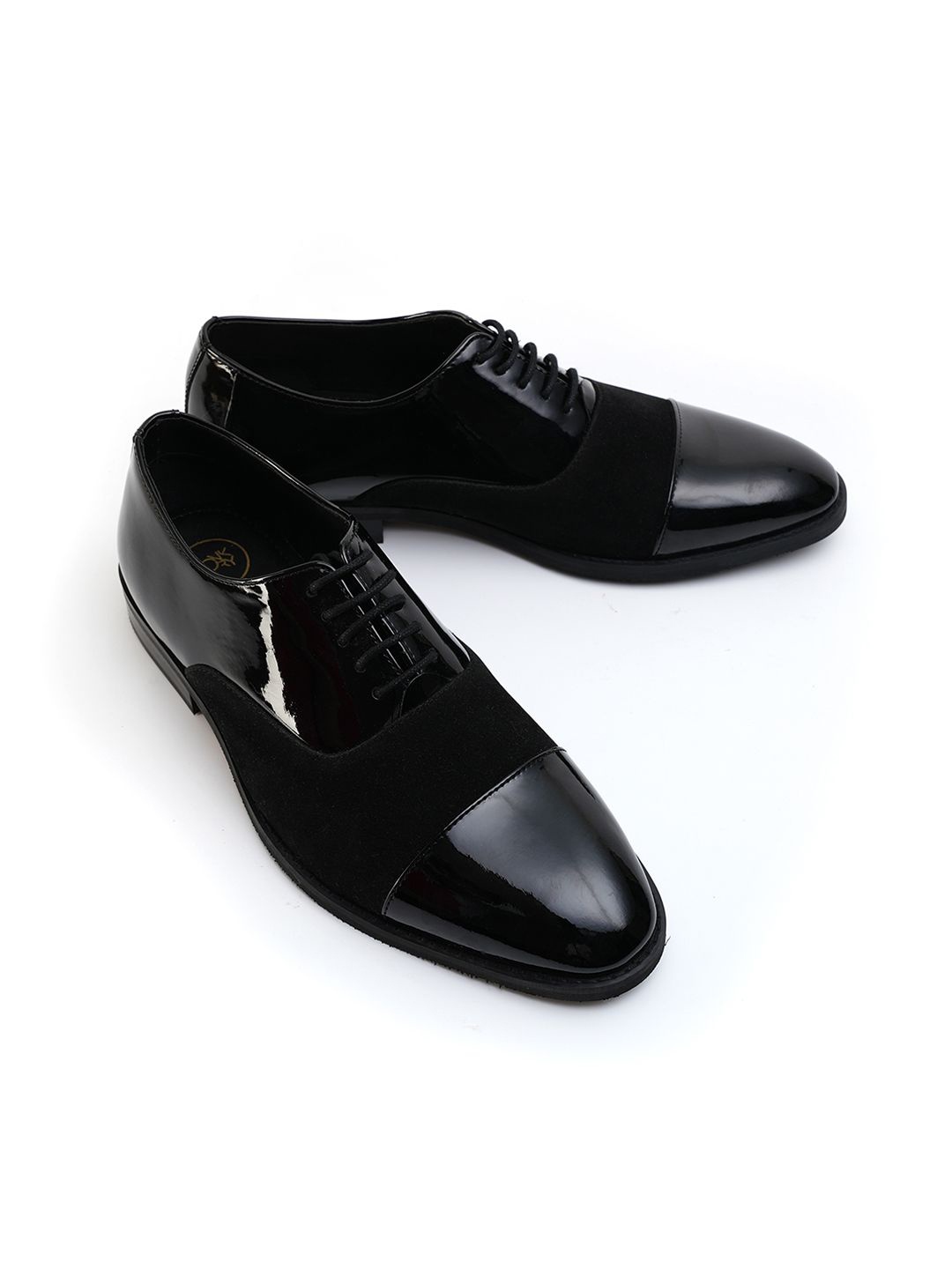 

MONKSTORY Men Tuxedo Lace-ups Formal Oxfords, Black