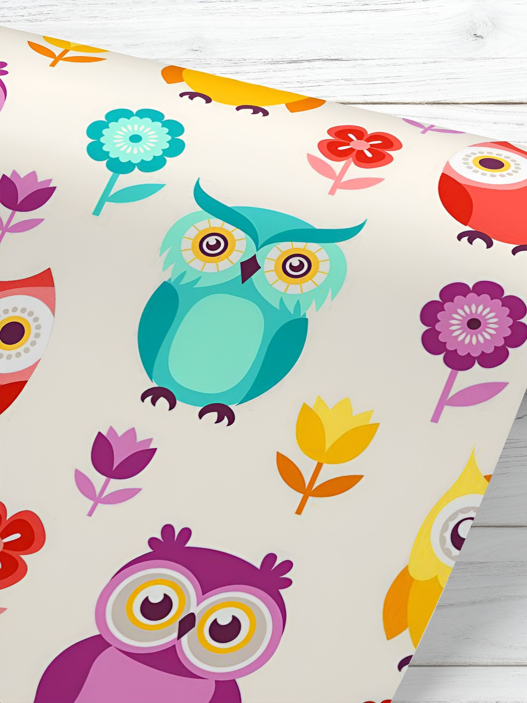 

ArtzFolio Printed UV-Resistant Anti-Bacterial Cute Owls Peel & Stick Wallpaper, Multi
