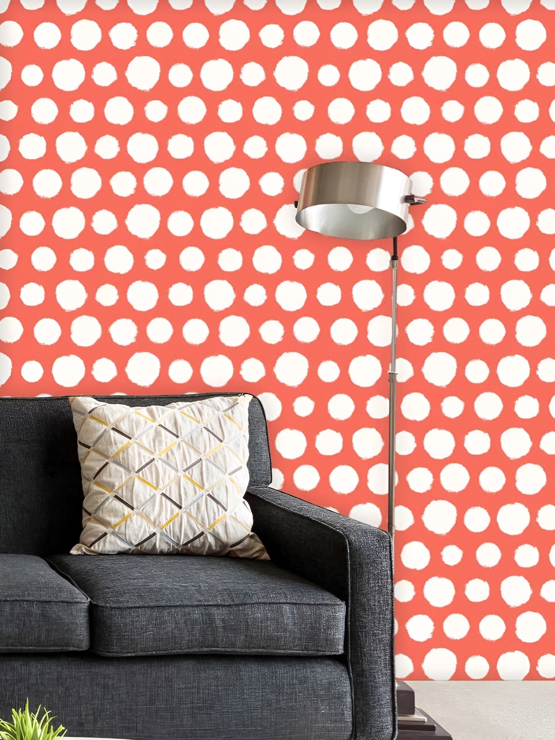 

ArtzFolio Printed UV-Resistant Anti-Bacterial Painted Polka DotPeel & Stick Wallpaper, Multi