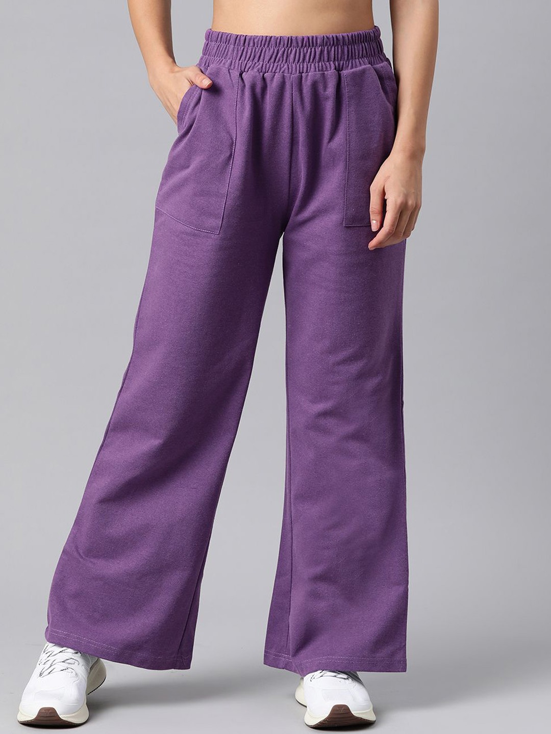 

Laabha Women High Rise Slip On Track Pants, Purple