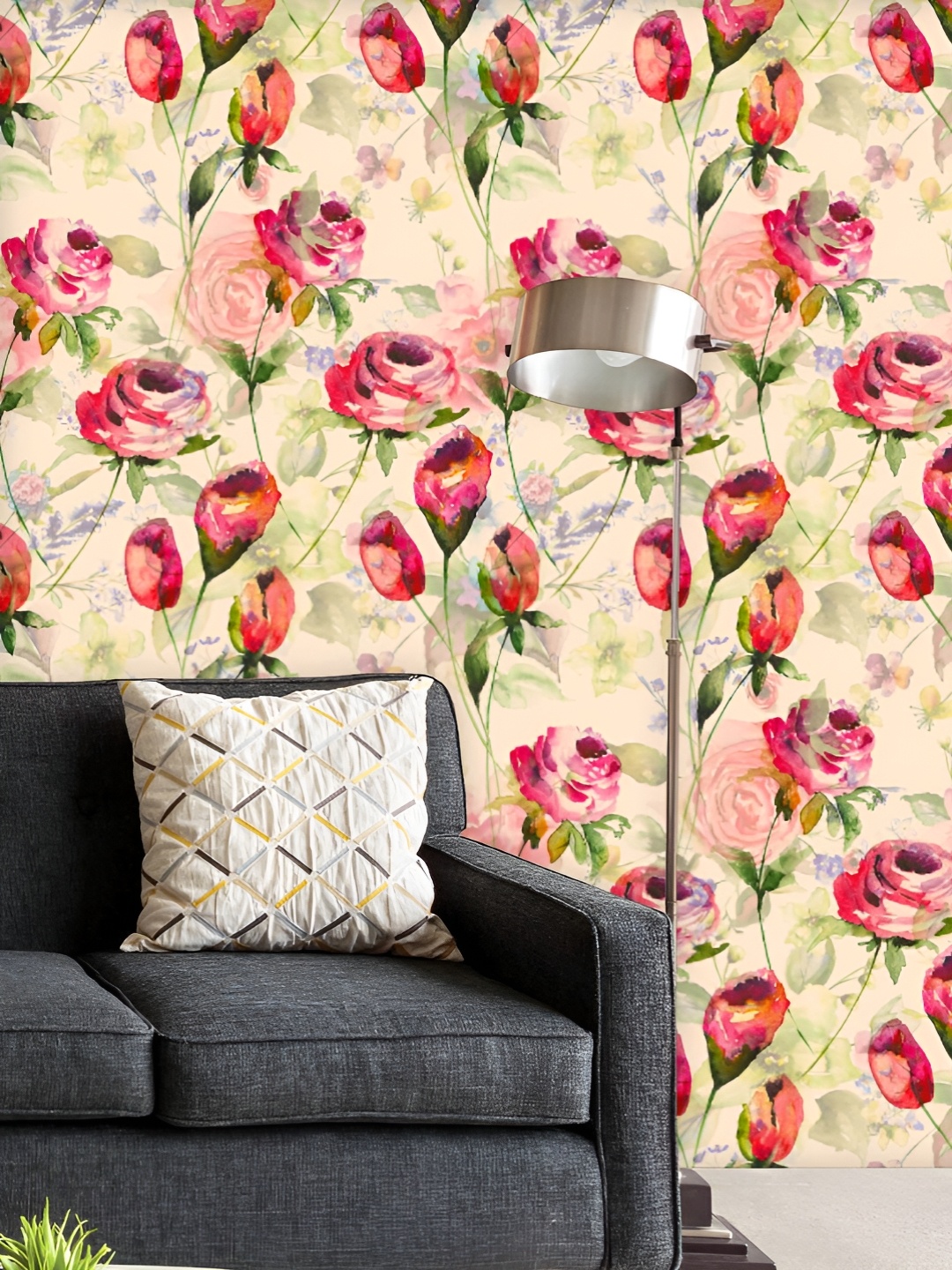 

ArtzFolio Printed UV-Resistant Anti-Bacterial Spring Flowers Peel & Stick Wallpaper, Multi