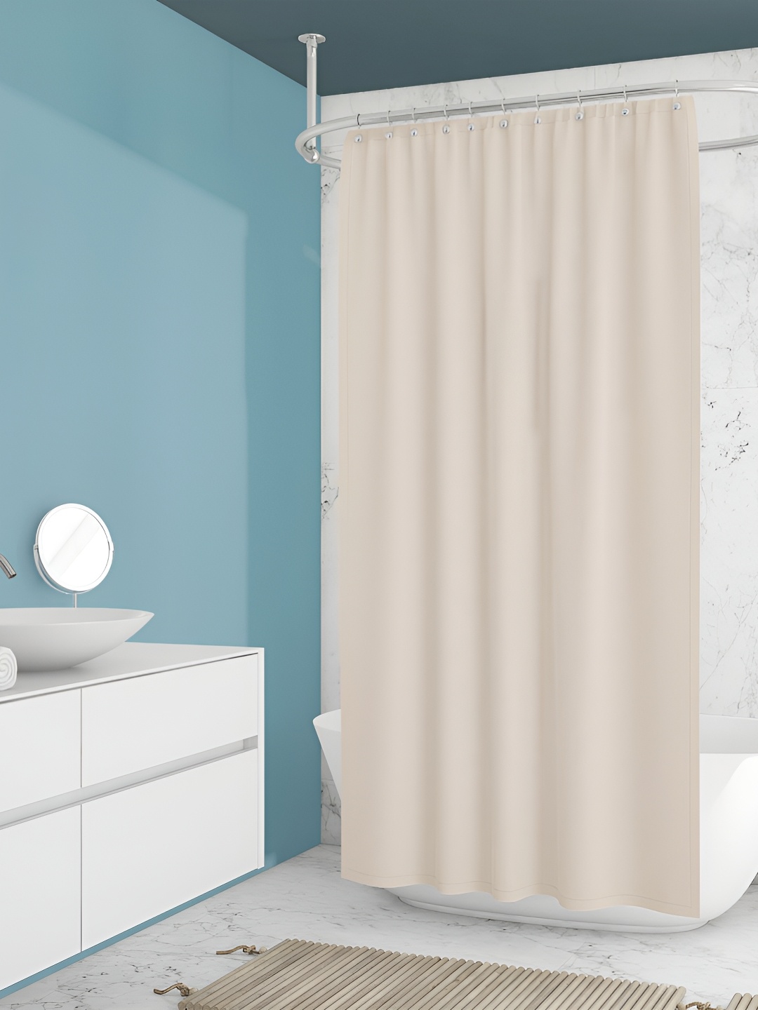 

ArtzFolio Cream Waterproof Shower Curtain
