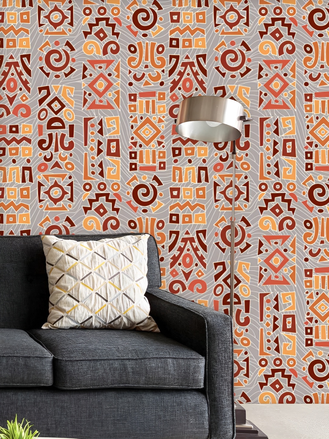 

ArtzFolio Printed UV-Resistant Anti-Bacterial Ethnic AfricaPeel & Stick Wallpaper, Multi