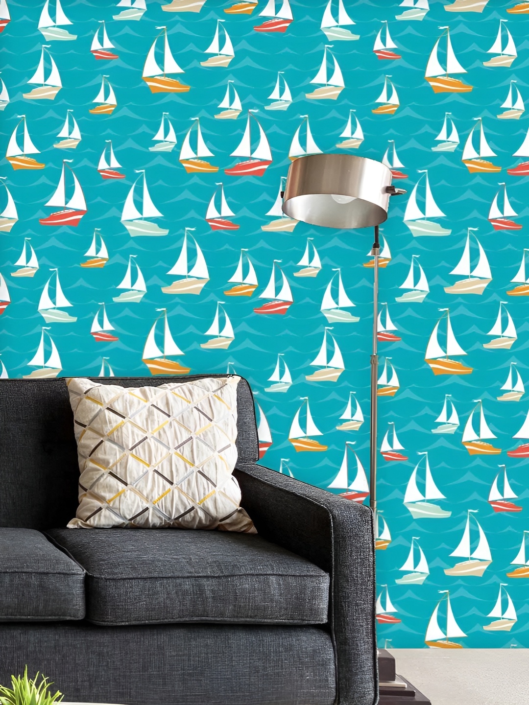 

ArtzFolio Printed UV-Resistant Anti-Bacterial YachtPeel & Stick Wallpaper, Multi