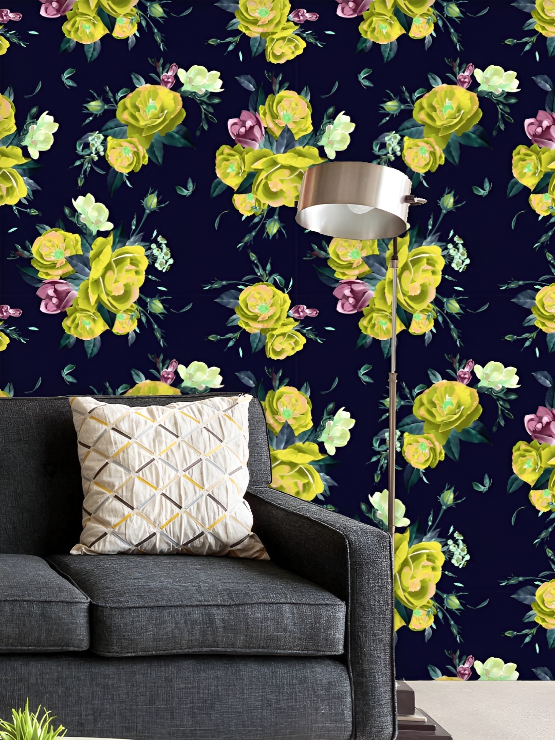 

ArtzFolio Printed UV-Resistant Anti-Bacterial Roses And Freesia Peel & Stick Wallpaper, Multi