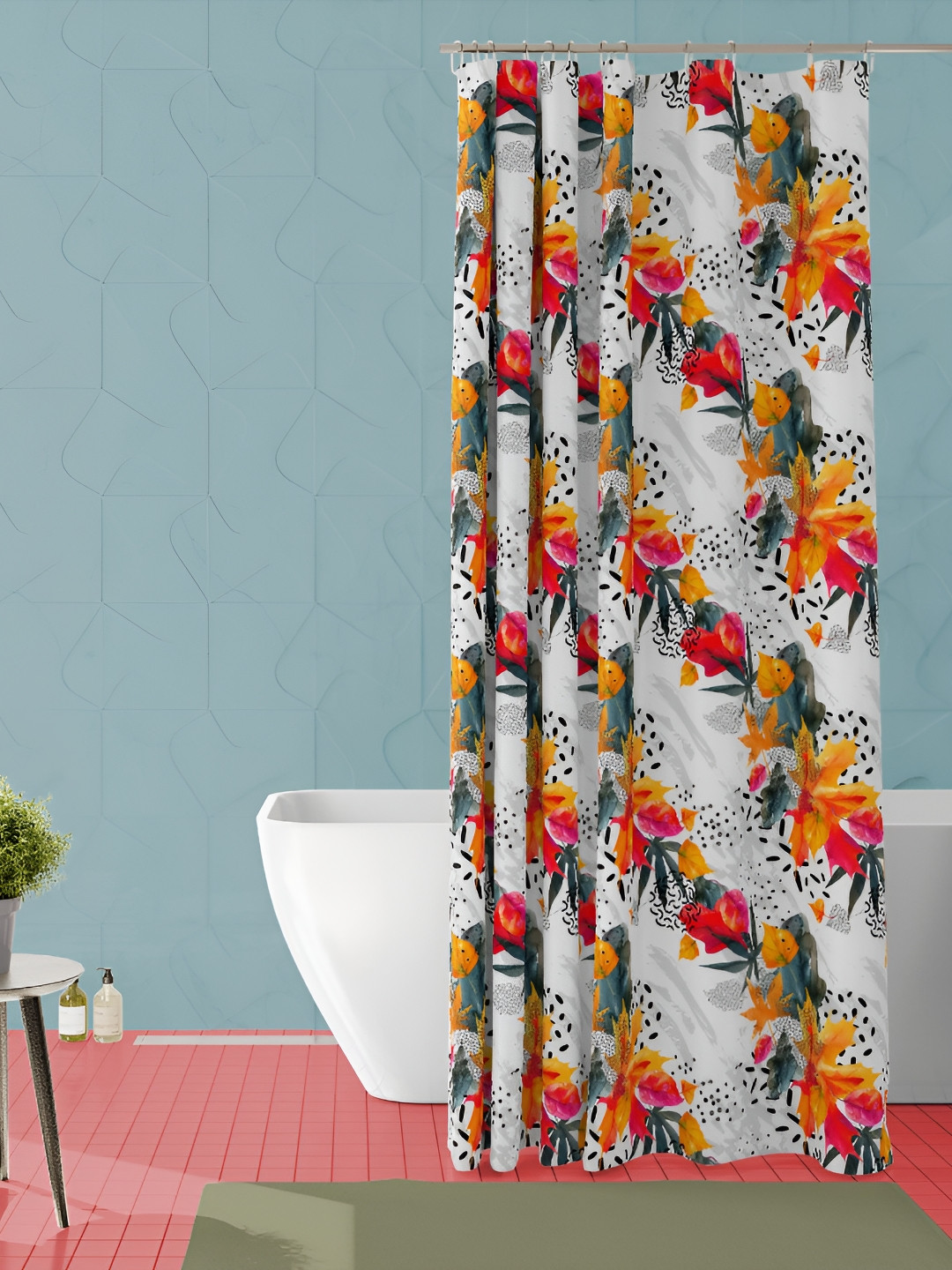 

ArtzFolio Single Piece Waterproof Polyester Shower Curtain, Multi