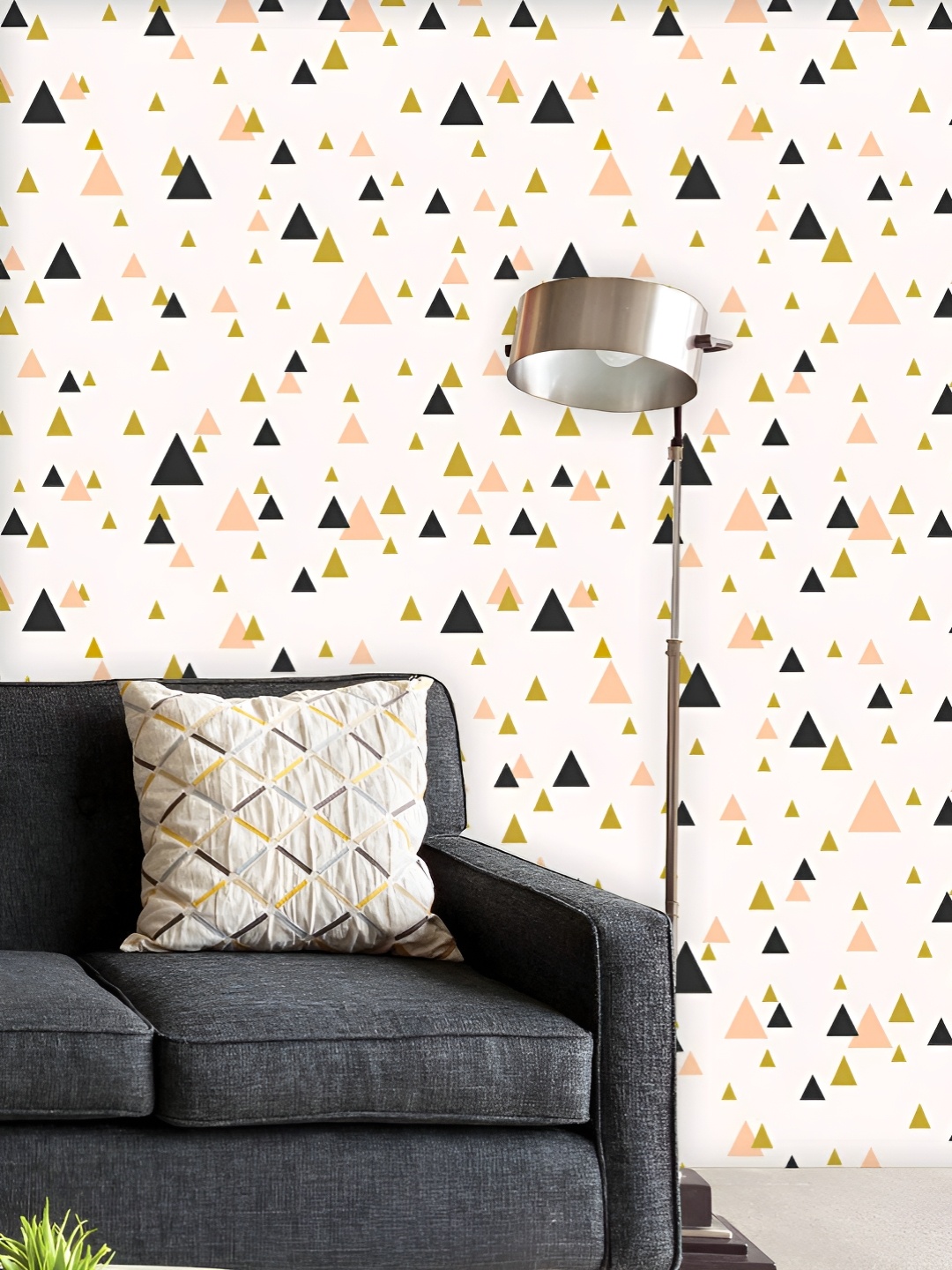 

ArtzFolio Printed UV-Resistant Anti-Bacterial Abstract Triangles Peel & Stick Wallpaper, Multi