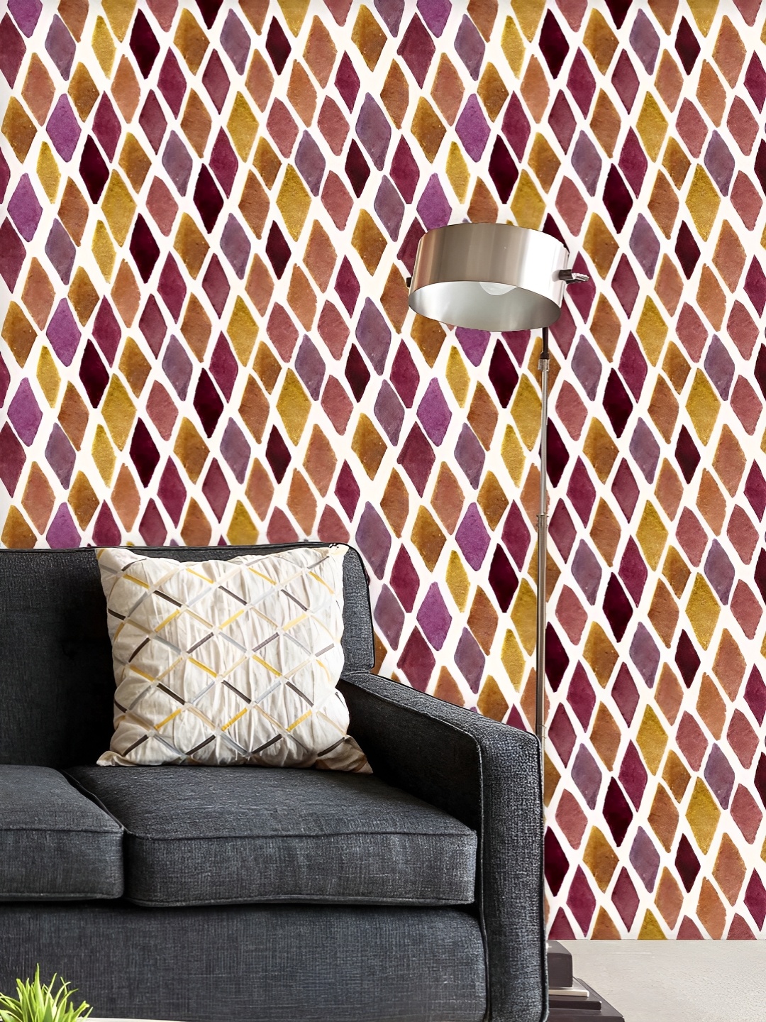 

ArtzFolio Printed UV-Resistant Anti-Bacterial Checked Peel & Stick Wallpaper, Multi