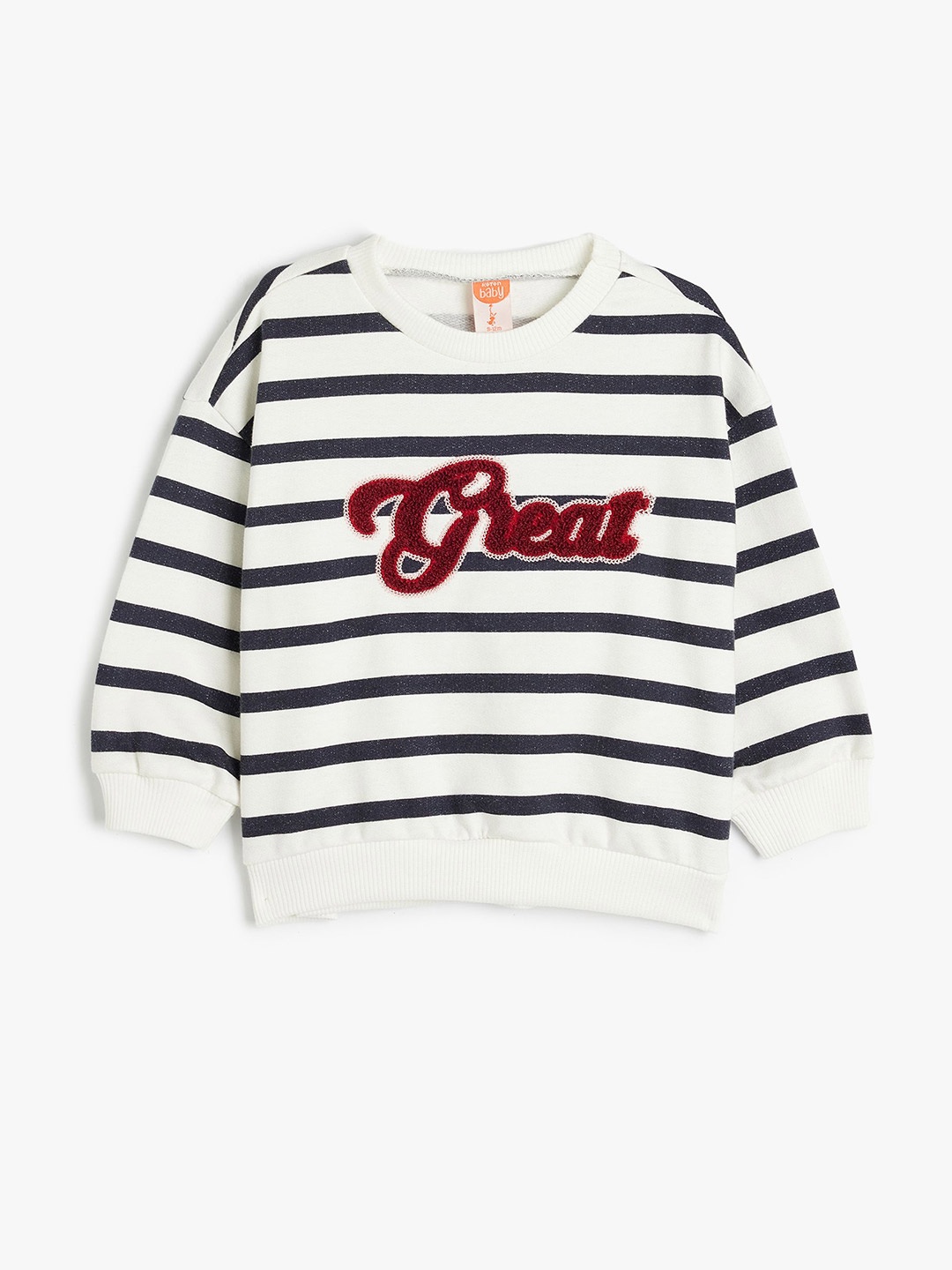 

Koton Girls Cotton Round Neck Sweatshirt, Navy blue