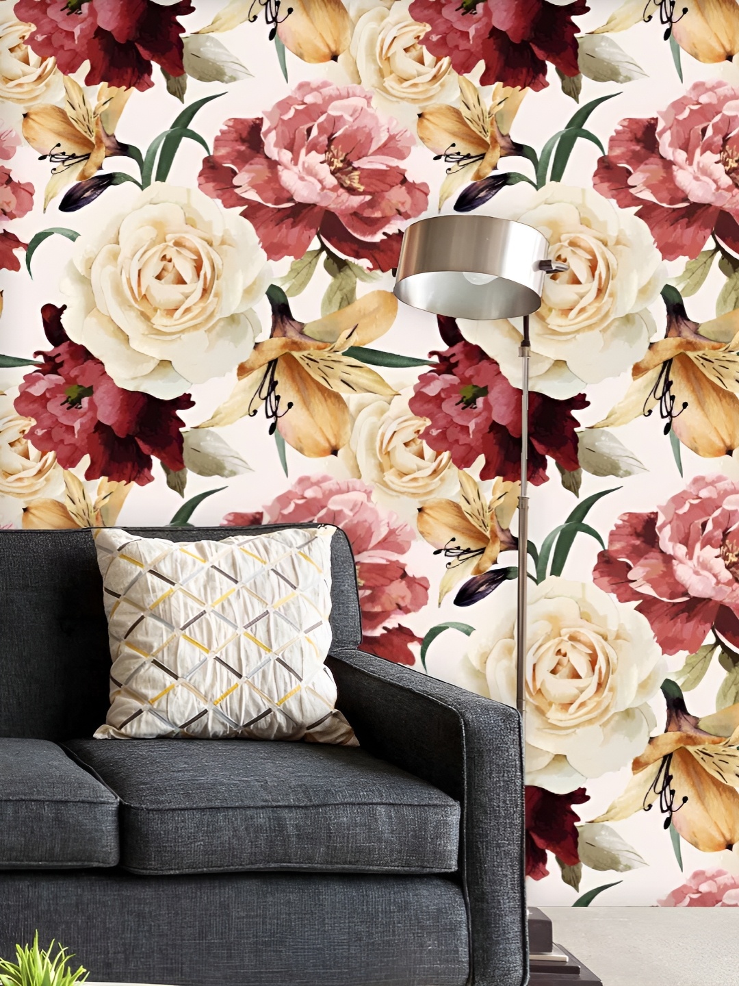 

ArtzFolio Printed UV-Resistant Anti-Bacterial Roses Peel & Stick Wallpaper, Multi