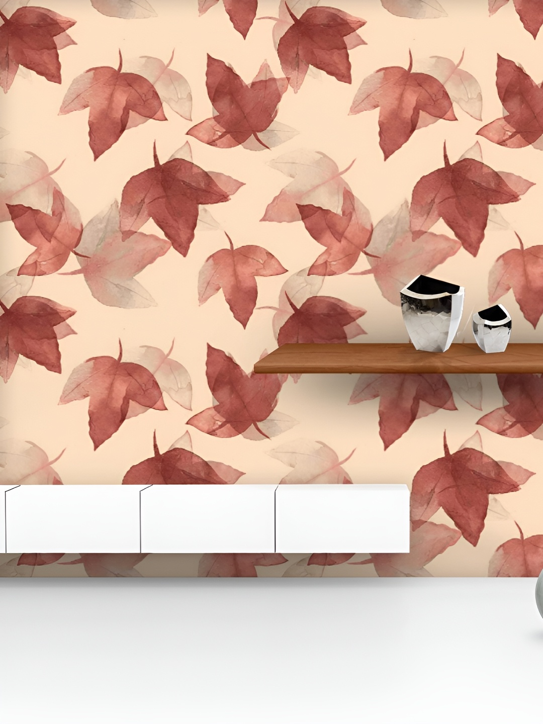 

ArtzFolio Printed UV-Resistant Anti-Bacterial Autumn Leaves Peel & Stick Wallpaper, Multi