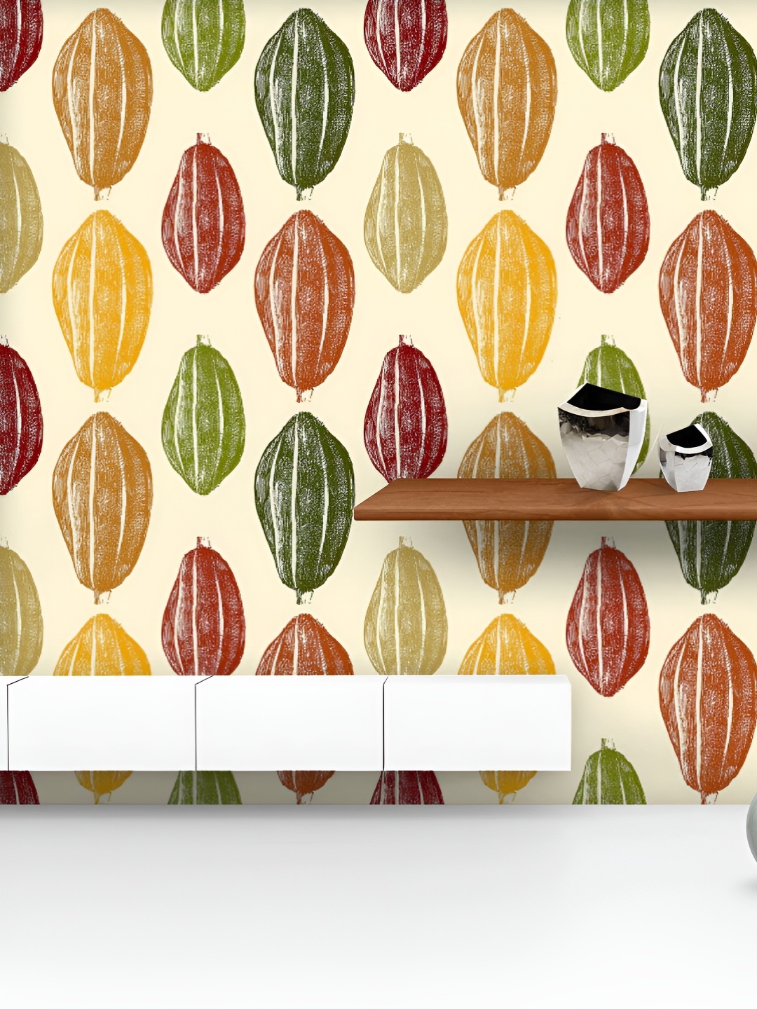 

ArtzFolio Printed UV-Resistant Anti-Bacterial Image Of Cocoa Beans Peel & Stick Wallpaper, Multi