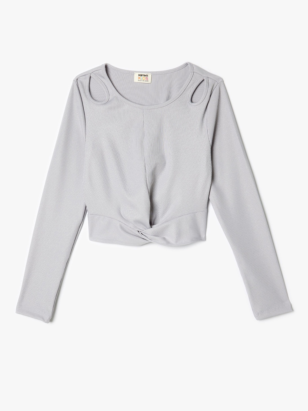 

Koton Girls Round Neck Long Sleeves Top, Grey