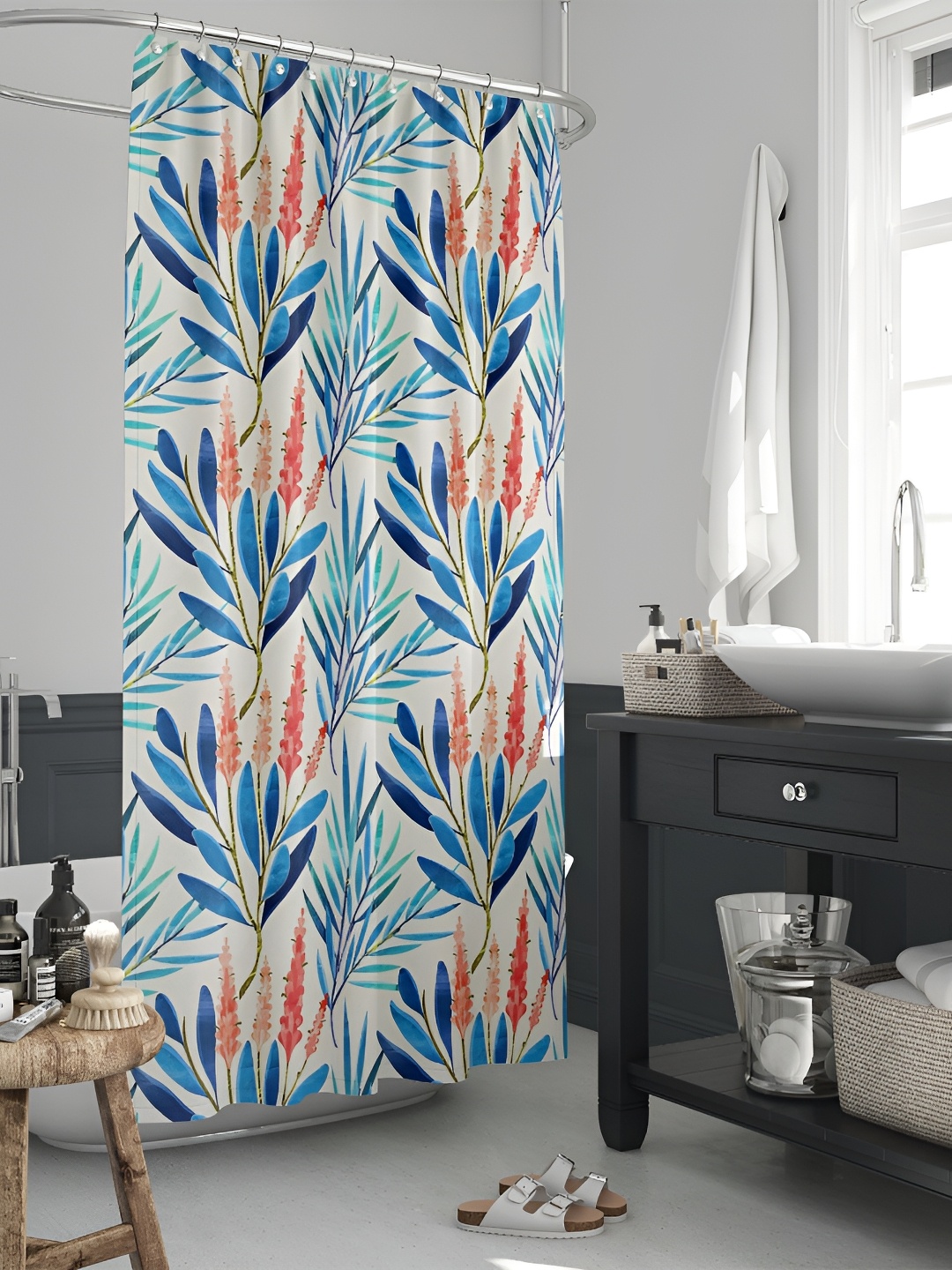 

ArtzFolio Single Piece Waterproof Polyester Shower Curtain, Multi