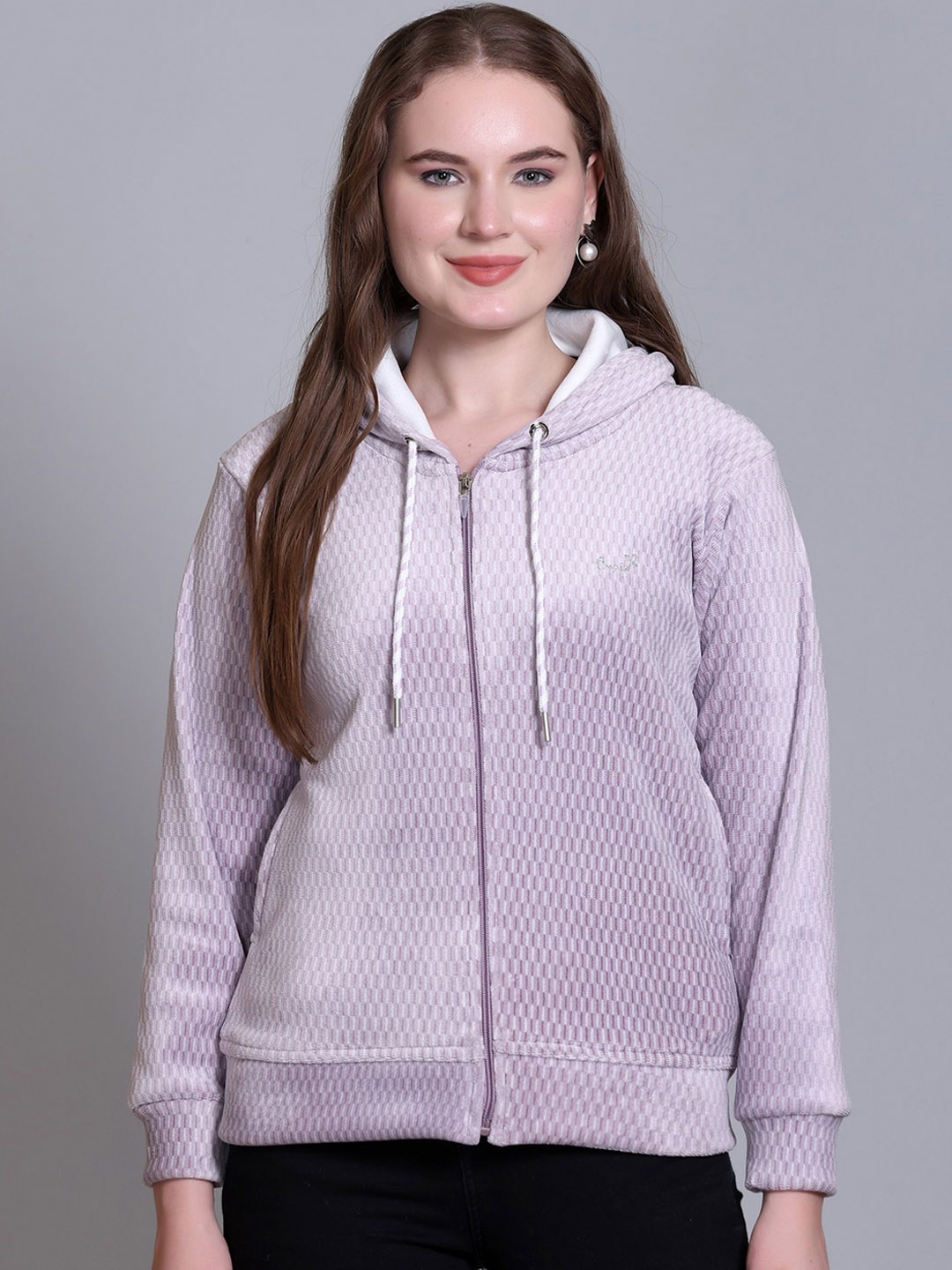 

CUPID Women Fleece Lightweight Outdoor Open Front Jacket, Lavender