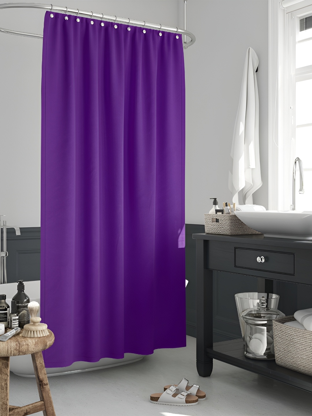 

ArtzFolio Purple Waterproof Shower Curtain