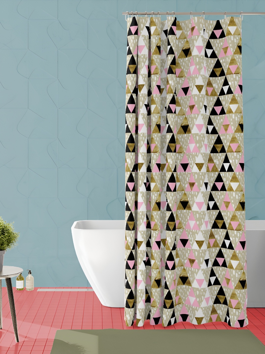 

ArtzFolio Single Piece Waterproof Polyester Shower Curtain, Multi